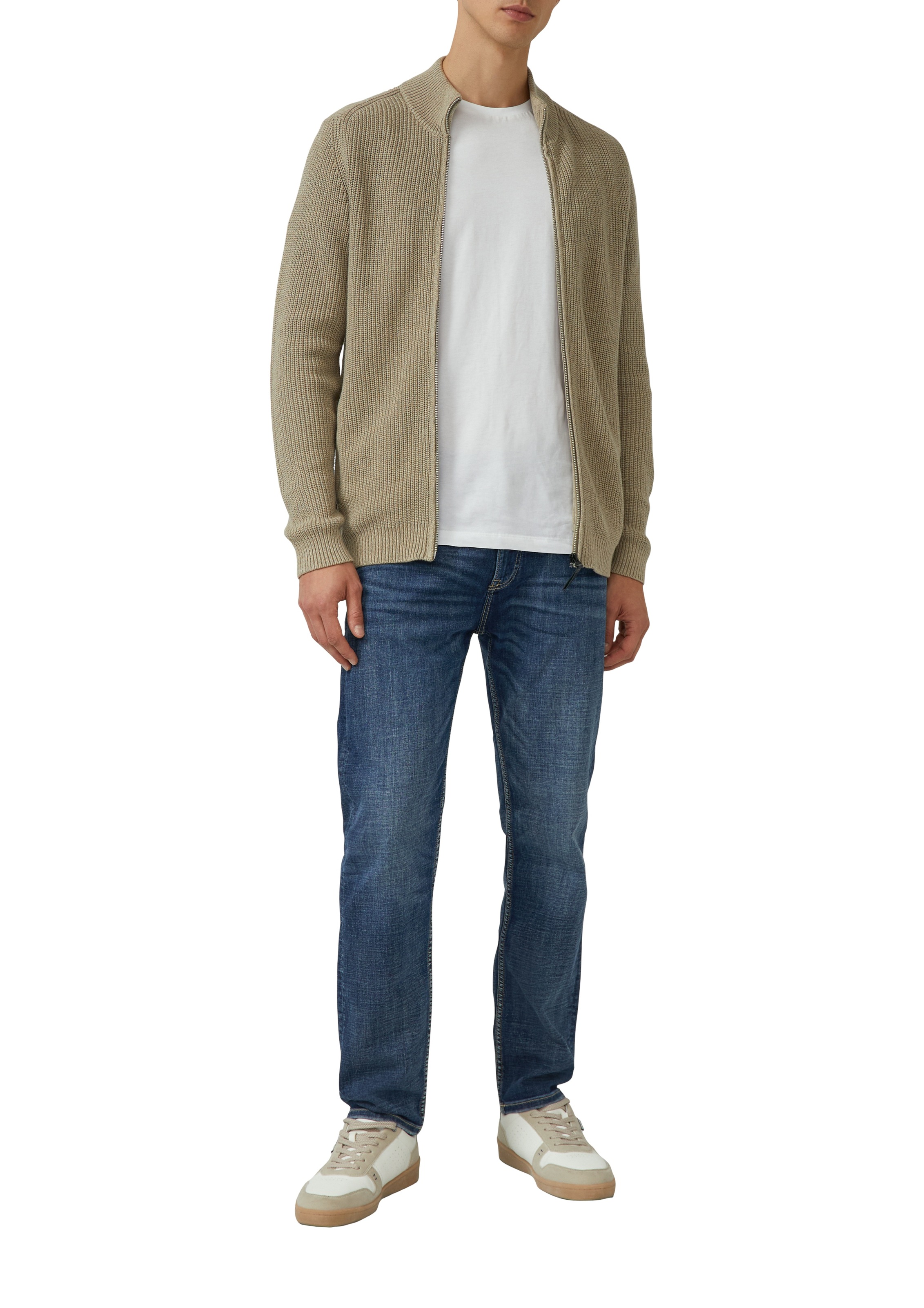 s.Oliver Strickjacke mit Stehkragen und Reißverschluss