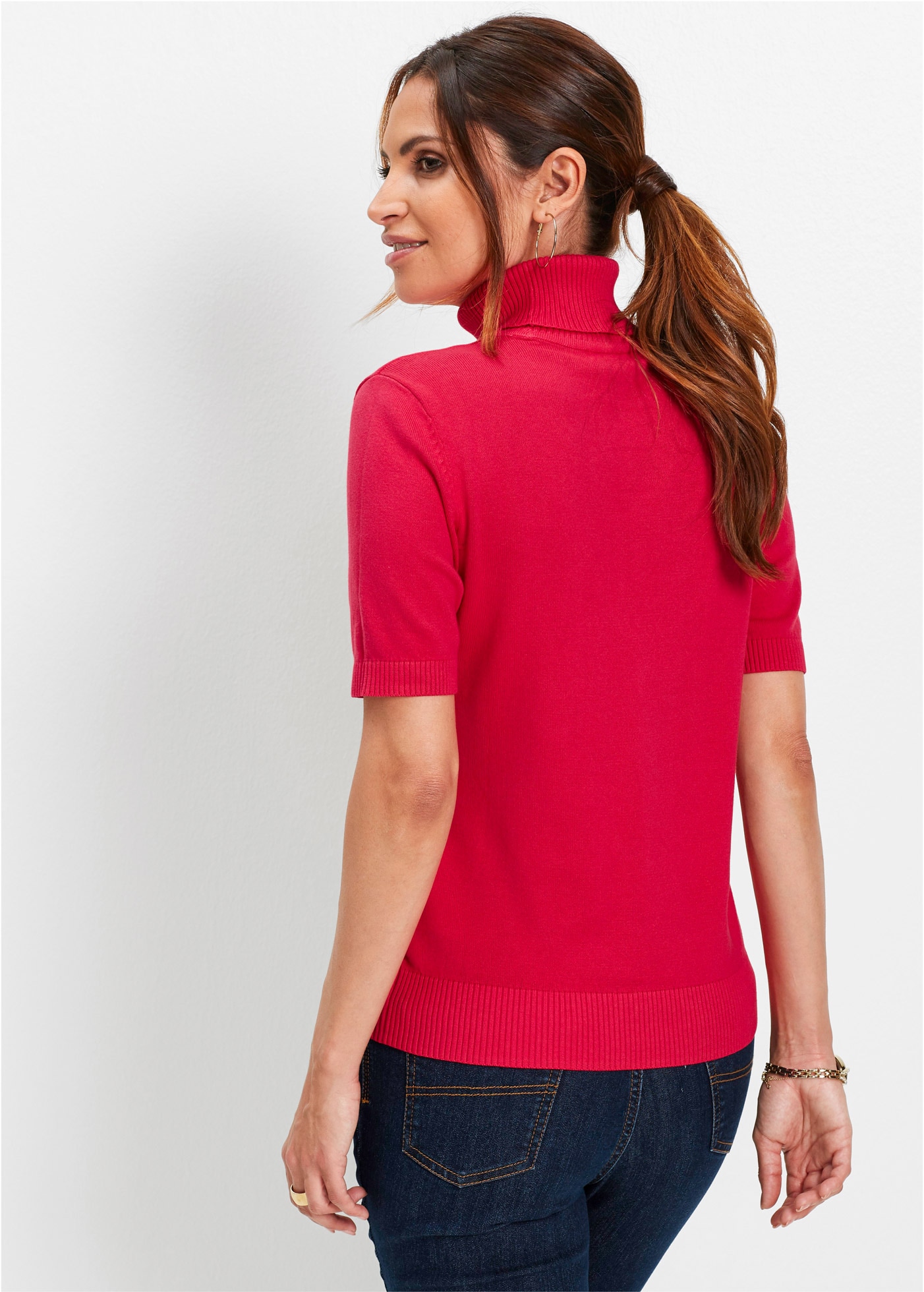bonprix Rollkragenpullover »Rollkragenpullover, Kurzarm« Rollkragenpullover, Kurzarm
