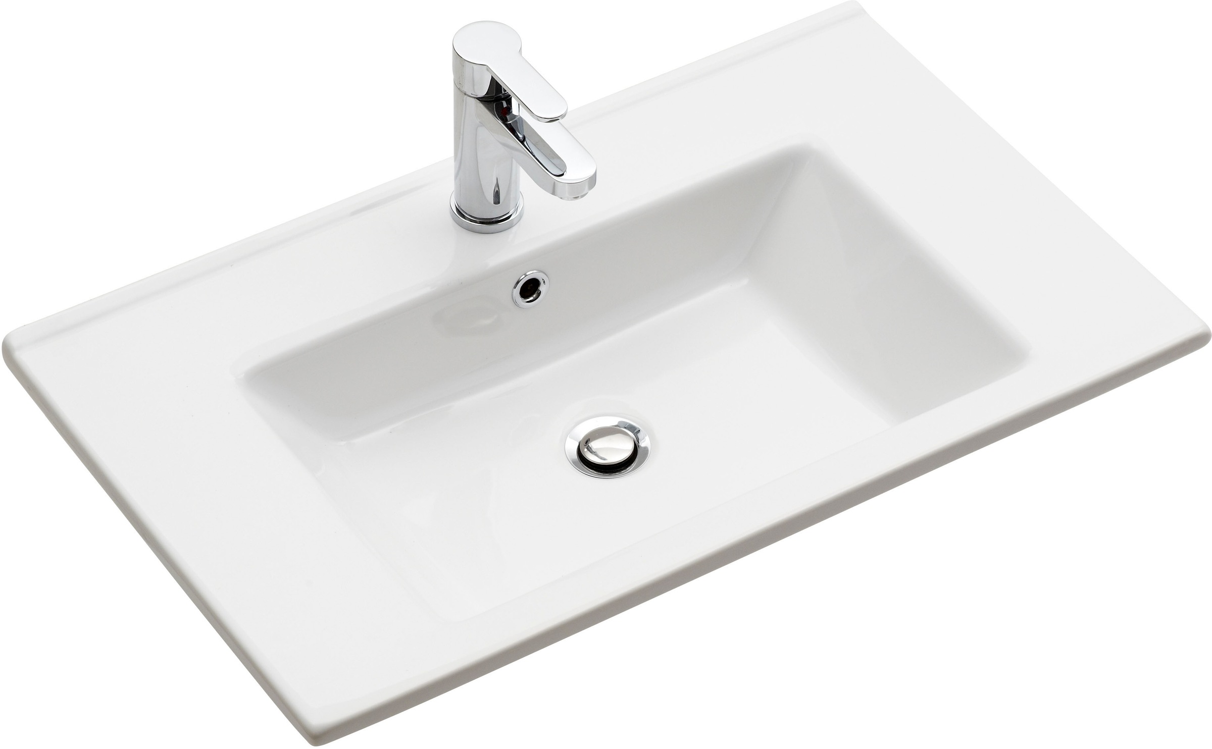 Saphir Badmöbel-Set »Quickset 945 3-teilig, Keramik-Waschtisch mit LED-Spiegelschrank«, (4 St.), Midischrank, 7 Türen, 3 Schubladen, 8 Einlegeböden, inkl. Türdämpfer