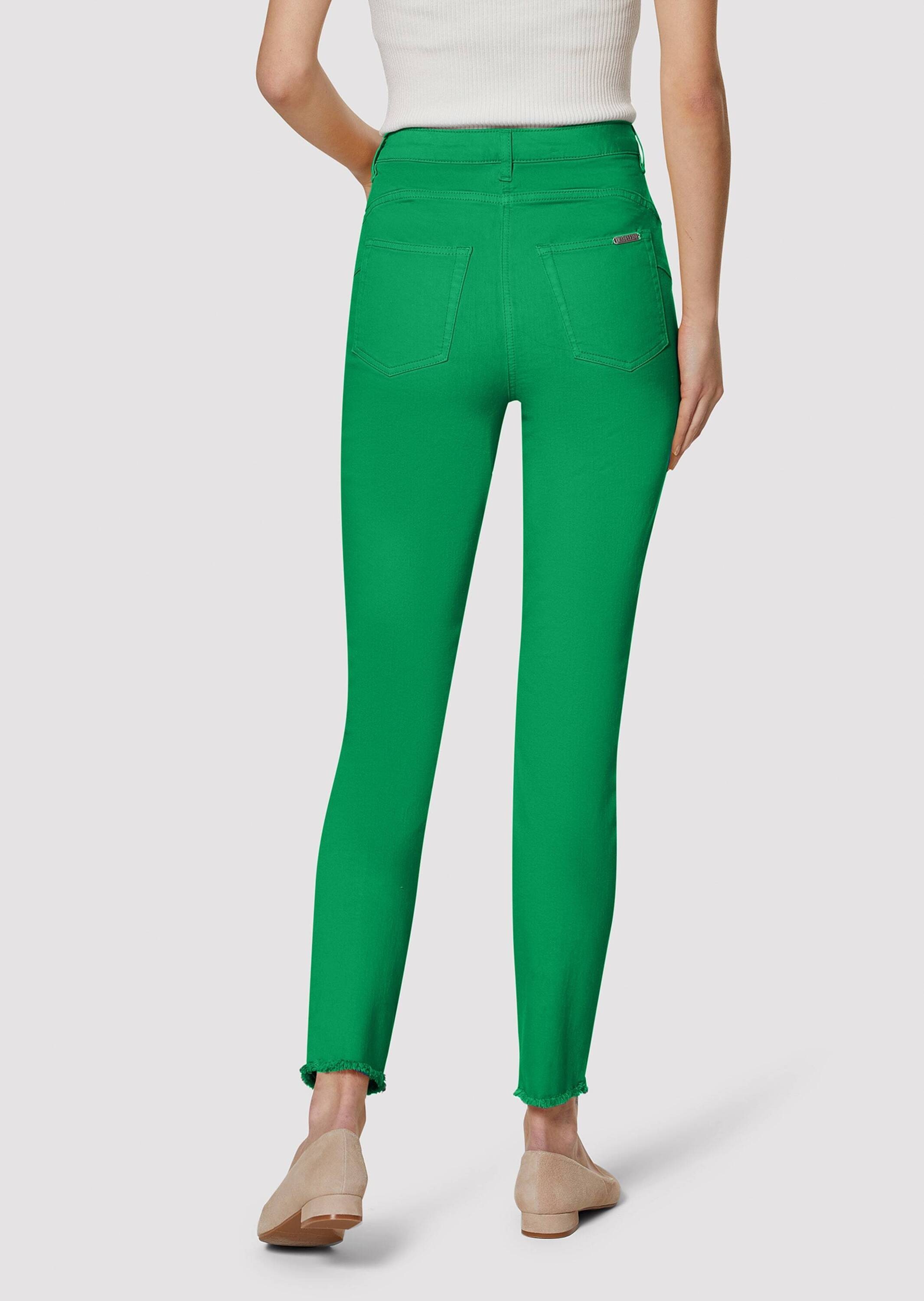 MADELEINE Regular-fit-Jeans »Jeans Mid Waist Skinny-Hose mit Fransen«