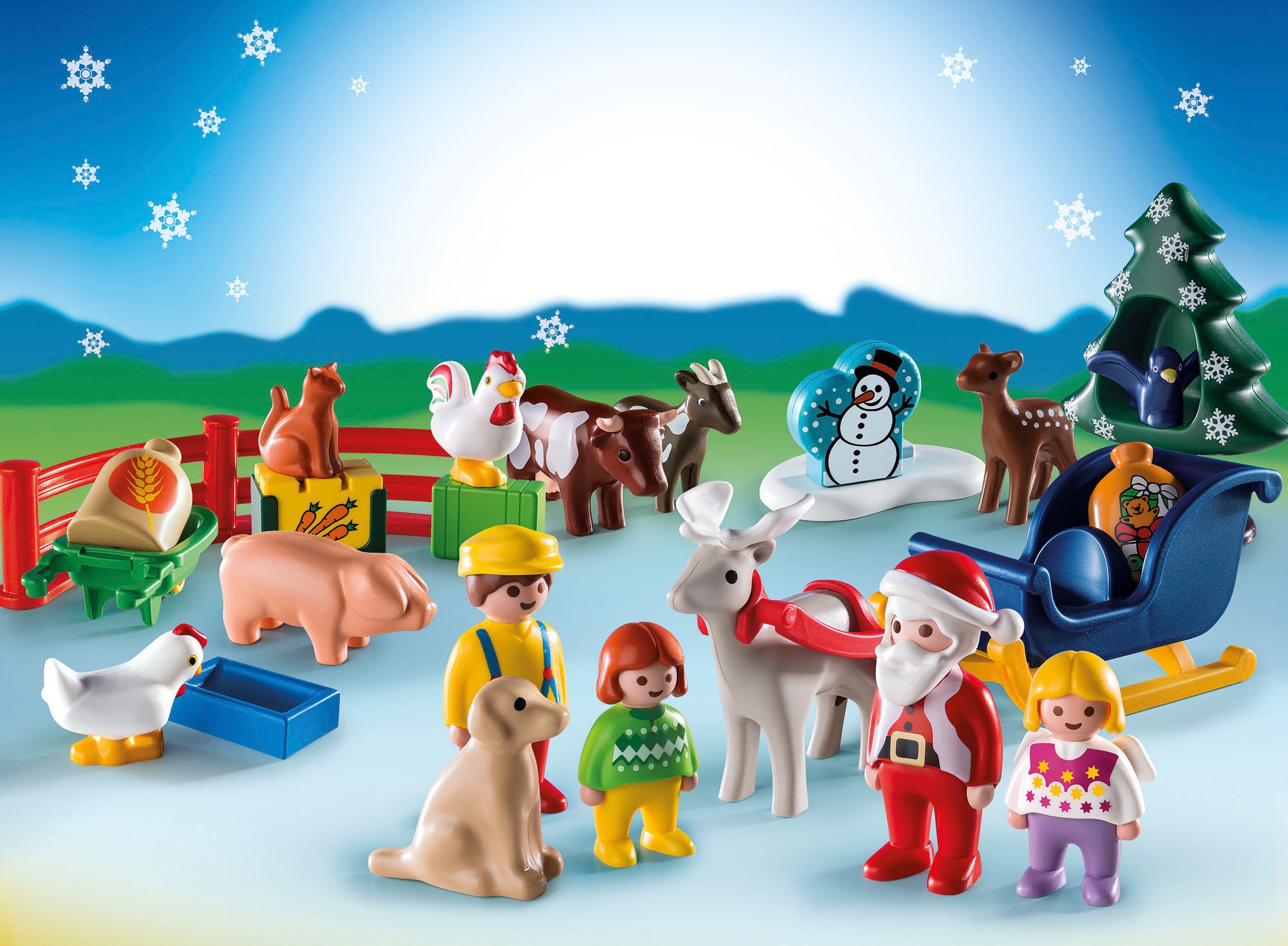 Playmobil® Spielzeug-Adventskalender »Spielbausteine, Weihnacht Bauernhof (71135), 1.2.3.«, ab 12 Monaten