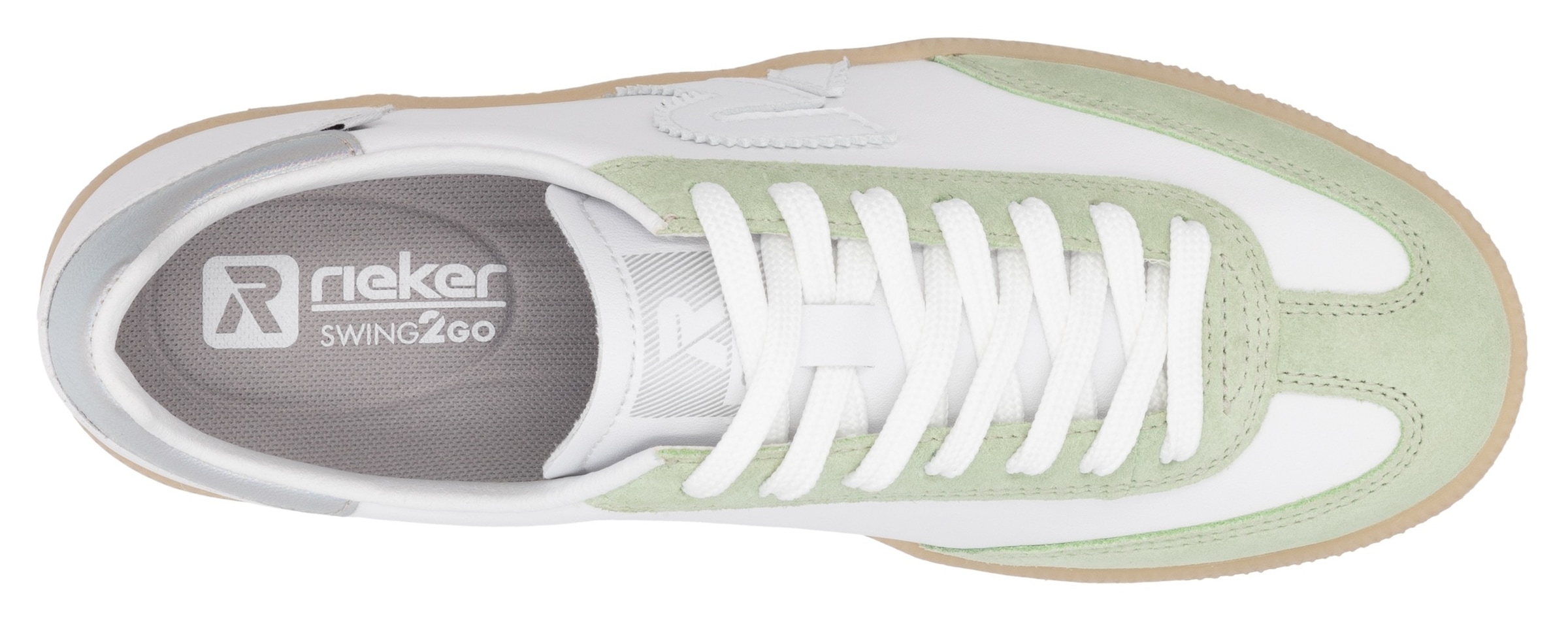 RIEKER Sport Sneaker »San Diego Swing2GO«, Retro-Sneaker, Freizeitschuh, Halbschuh mit herausnehmbarem Fußbett