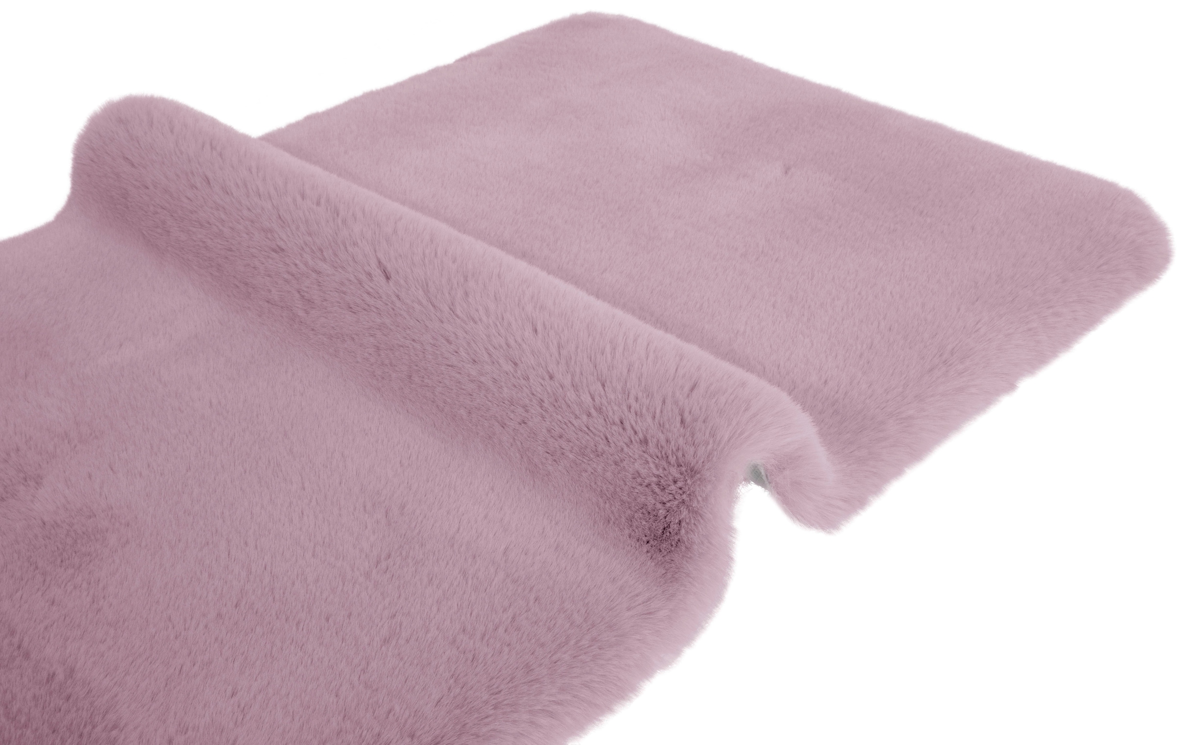 my home Badematte »Rabbit Badematten, Badvorleger, Badezimmer Teppich«, rutschhemmend beschichtet, strapazierfähig-fußbodenheizungsgeeignet-schnell trocknend, Kaninchenfell-Haptik, Badteppich, rechteckig, rund & als 3-tlg. Set