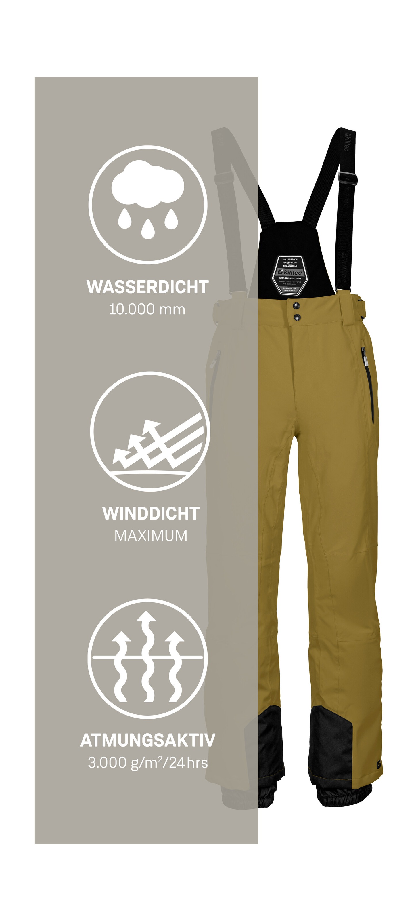 Killtec Skihose »KSW 100 MN SKI PNTS«  Wind- und wasserdichte Skihose, verstellbar, mit Schneefängen