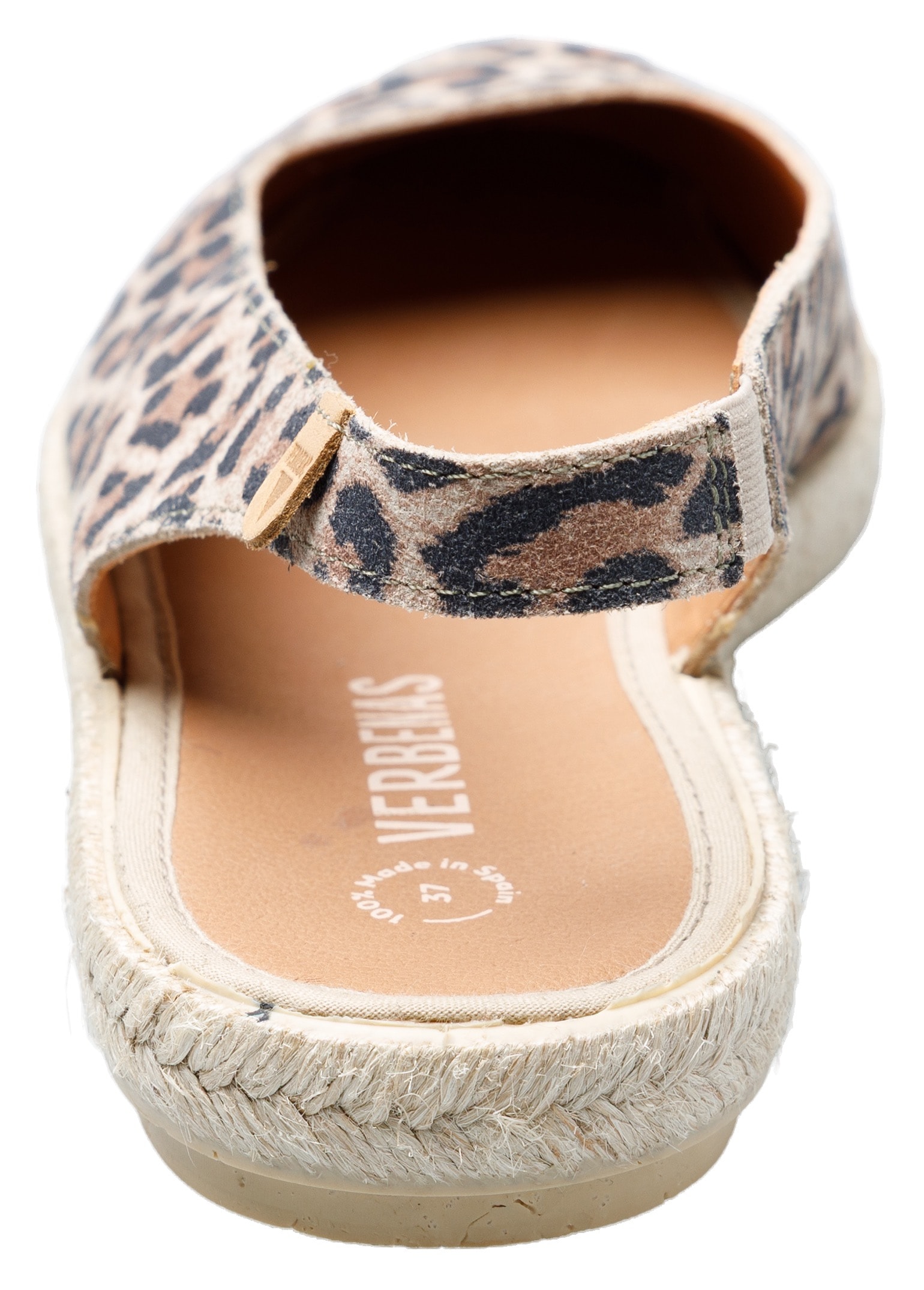 VERBENAS Slingsandale »Kiara Leopardo Grande«, Sommerschuh, Sling, Schlupfschuh, Urlaubschuh mit Juterahmen