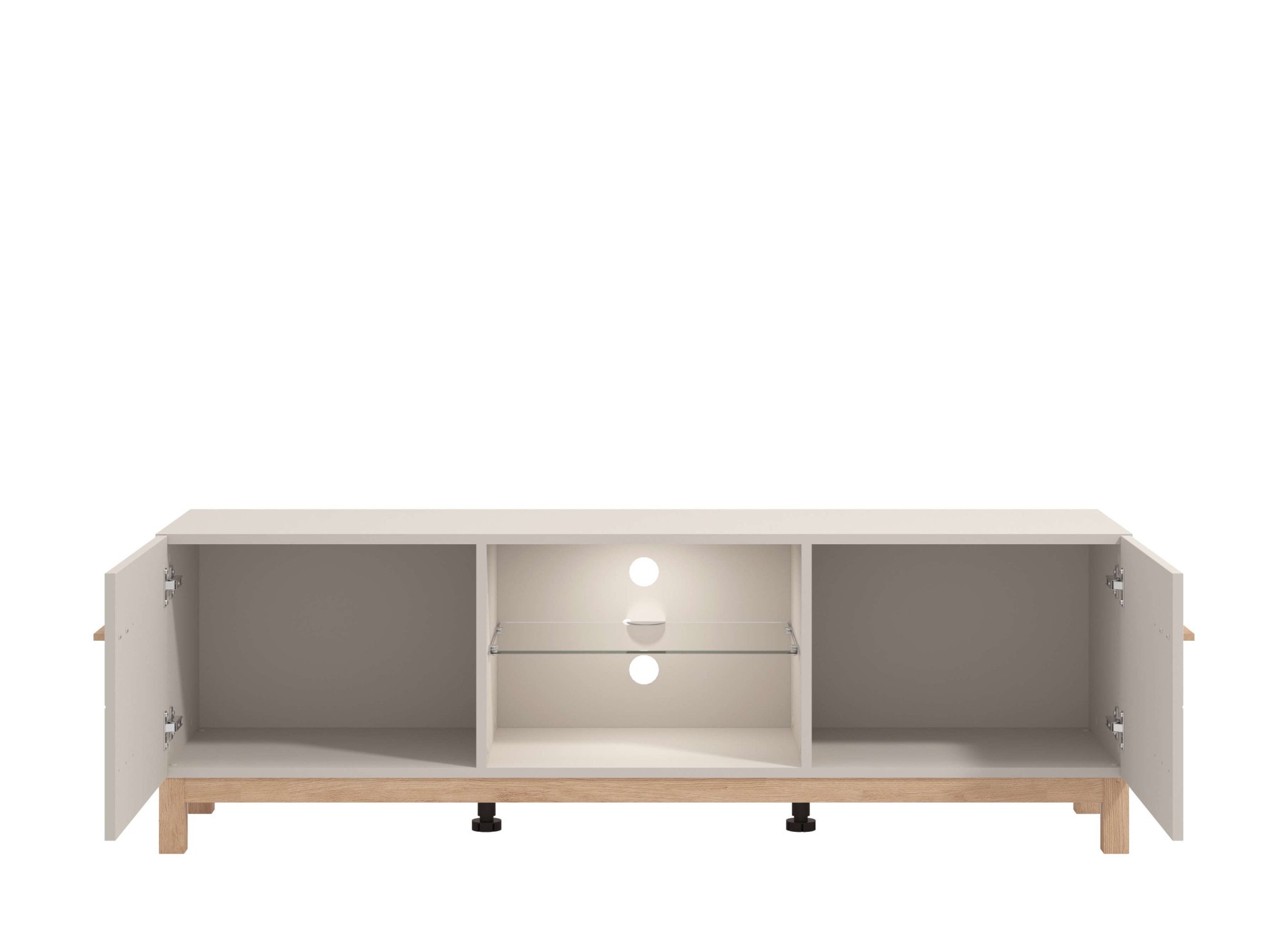 Home affaire TV-Bank »Essex, TV-Board, TV-Kommode, TV-Schrank, TV-Unterschrank, TV-Möbel« Elegantes Lowboard (154 cm) in Kaschmir mit viel Stauraum