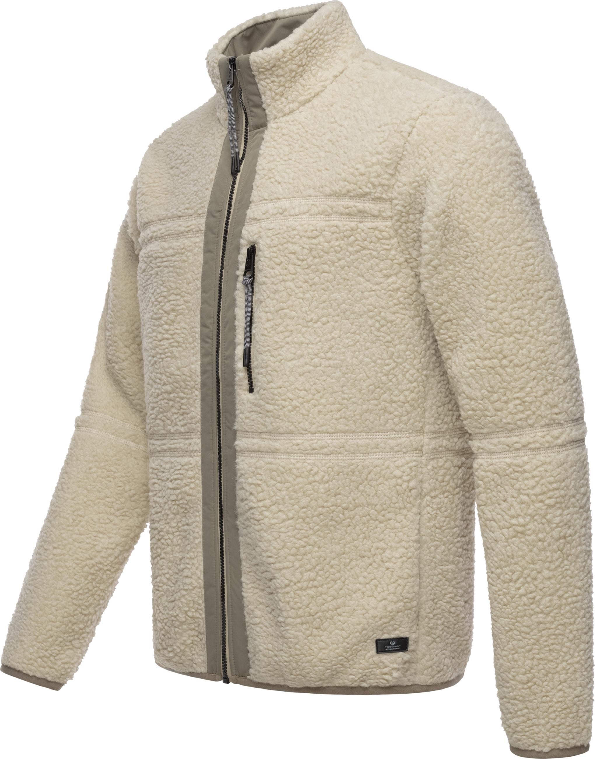 Ragwear Sweatjacke »Plüschjacke Noory«, Herren Basic Teddy-Fleece Jacke