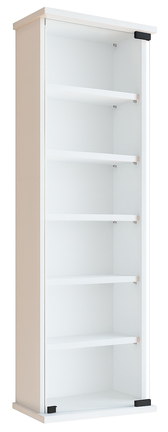 VCM Media-Regal »Holz CD DVD Wandregal Schrank Loposa Glastür«