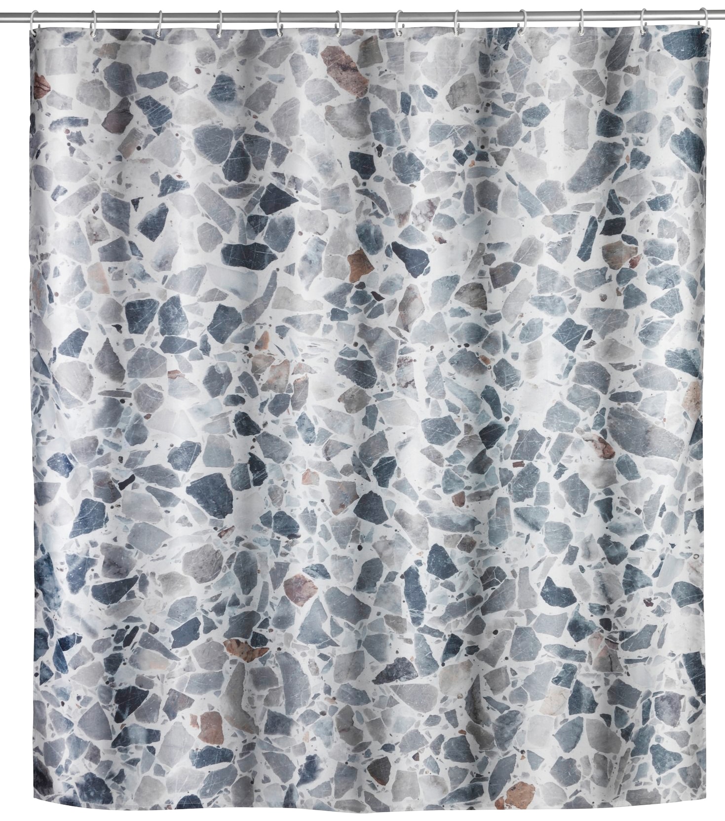 WENKO Duschvorhang »Terrazzo«, Höhe 200 cm, Textil (Polyester)