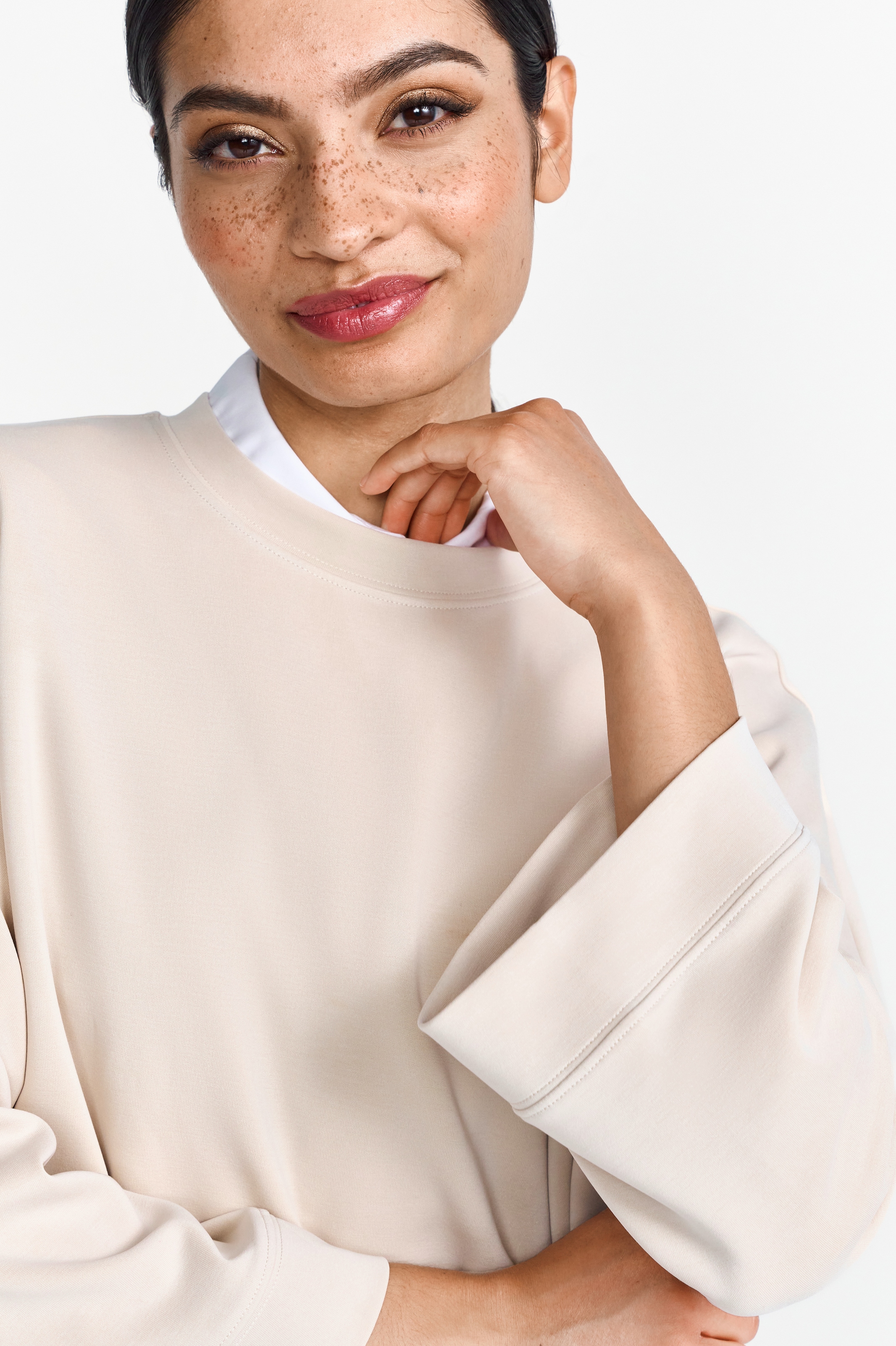 RICHROYAL Kurzarmshirt »Tencel peached Shirt«, modische Kurzarmsweatshirt