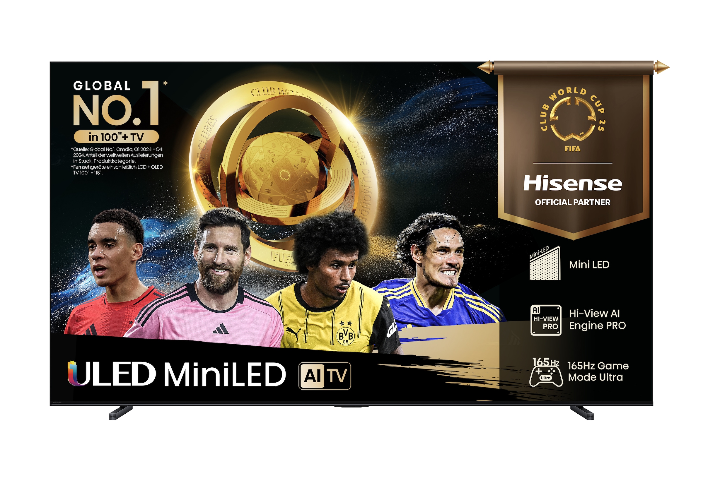 Hisense QLED Mini LED-Fernseher »100U7Q«, 4K Ultra HD, Smart-TV, 4K UHD Mini LED