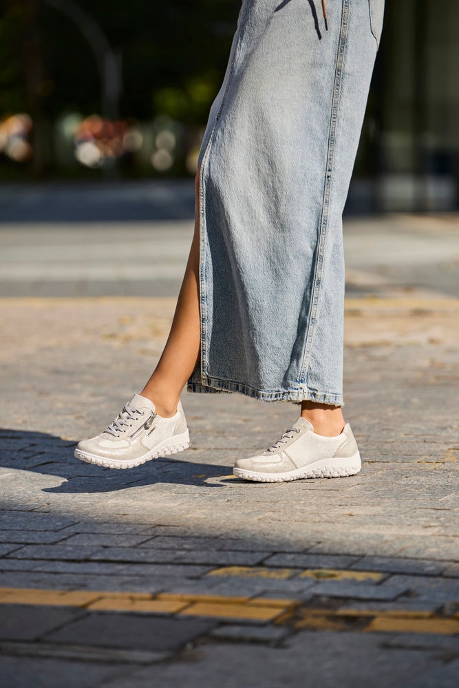 Rieker Sneaker  Halbschuh, Schnürschuh, Freizeitsneaker mit floralem Muster