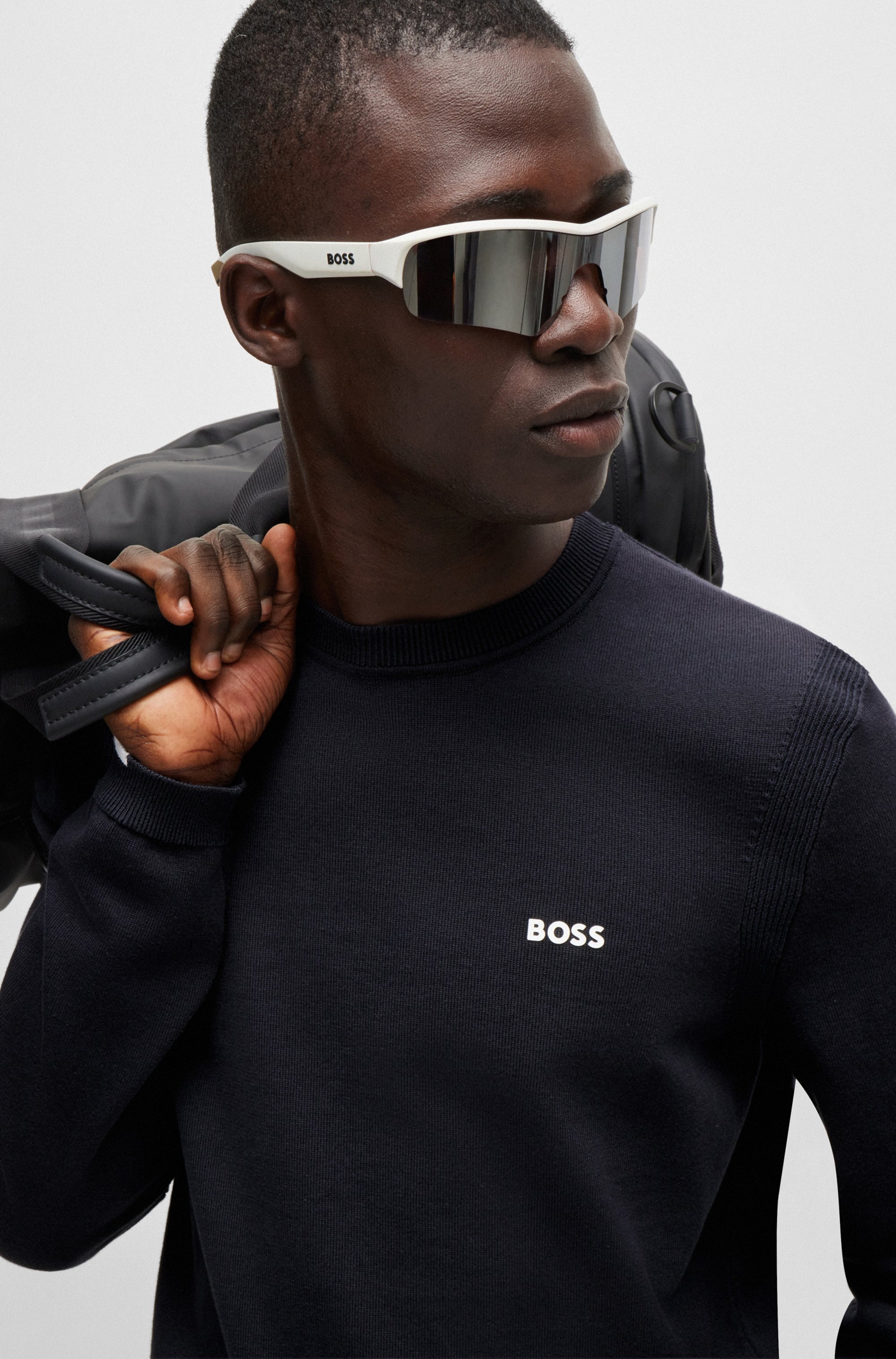 BOSS GREEN Rundhalspullover »Ever-X CN«, mit Rundhalsausschnitt