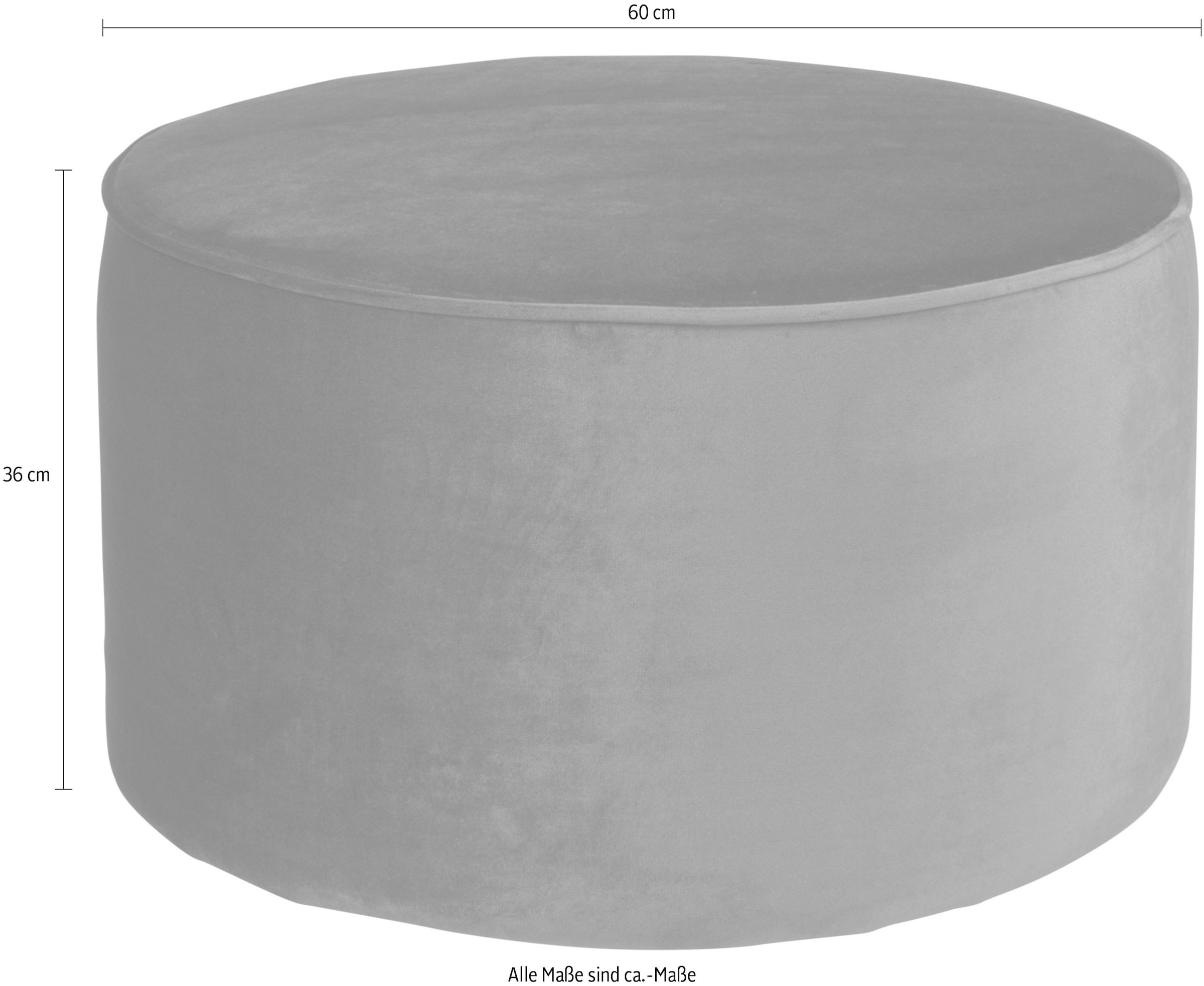 WOOOD Hocker »Sara« runde Form, vielseitig Einsetzbar, H 36 cm x Ø 60 cm