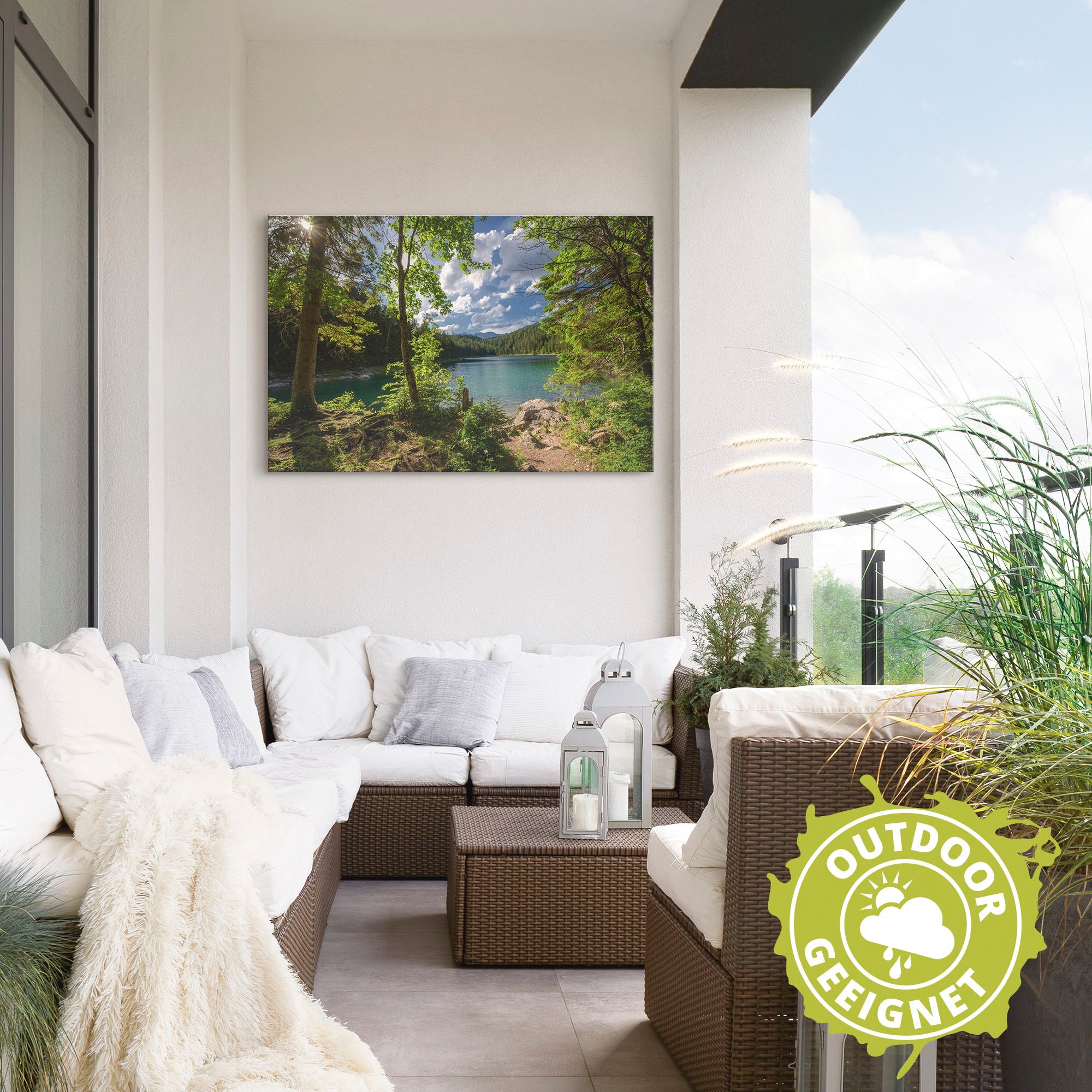 Artland Wandbild »Eibsee«, Gewässer, (1 St.), als Alubild, Outdoorbild, Leinwandbild in verschied. Größen