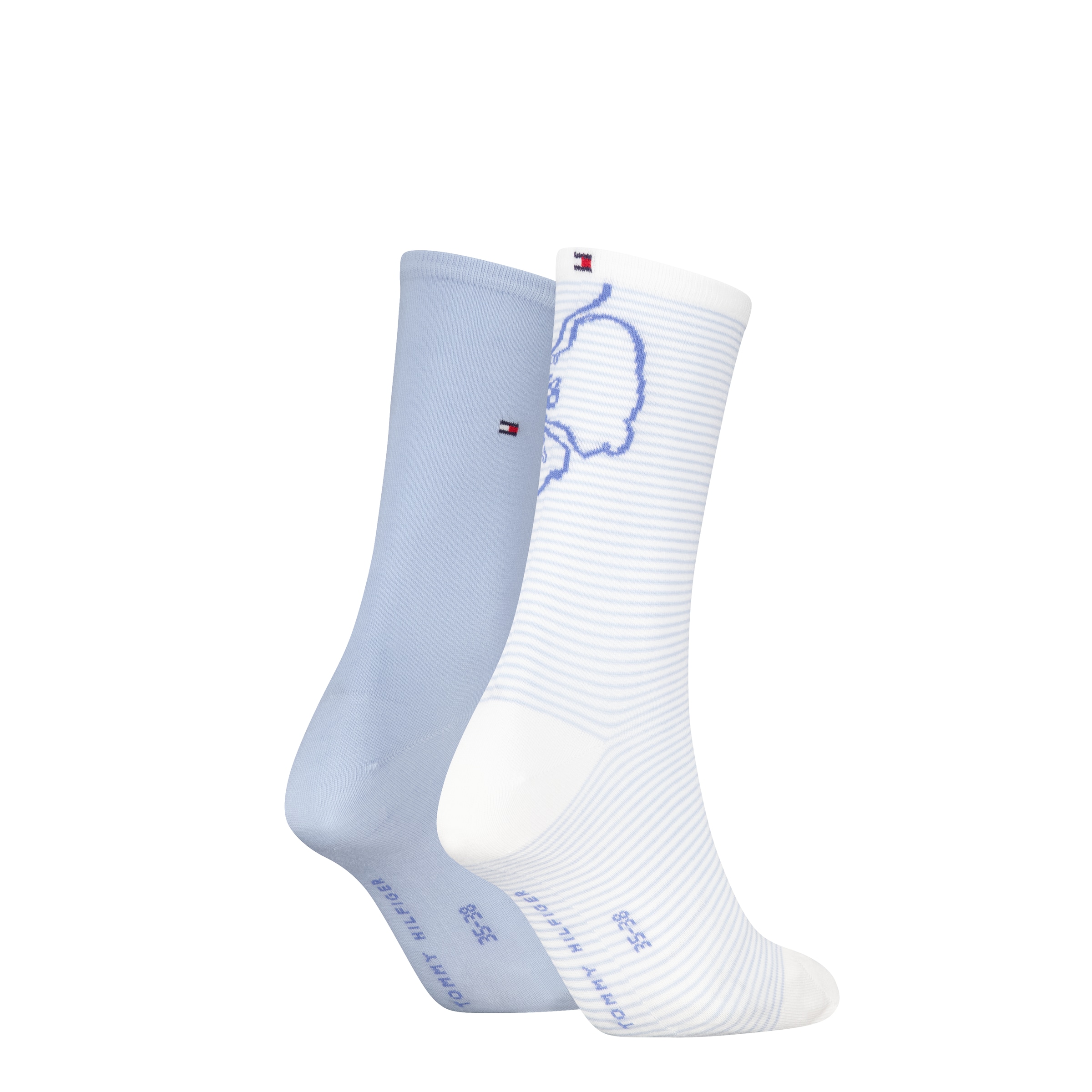 Tommy Hilfiger Socken »TH WOMEN SOCK 2P FLOWER STRIPE« 2 Paar, 