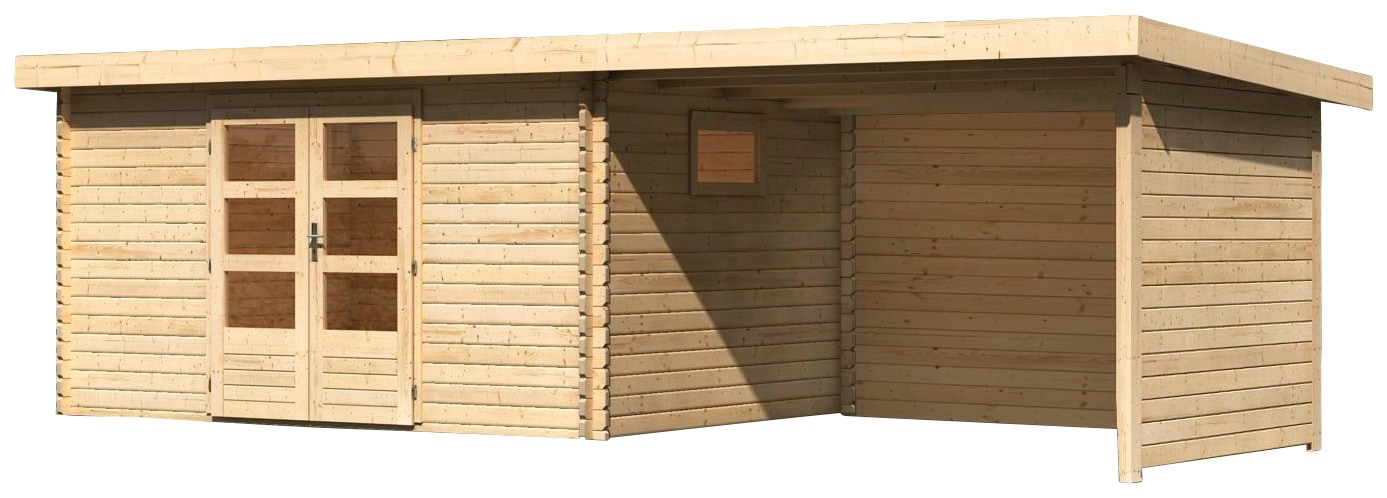 WOODFeeling Gartenhaus »Trittau 5«, mit Anbaudach