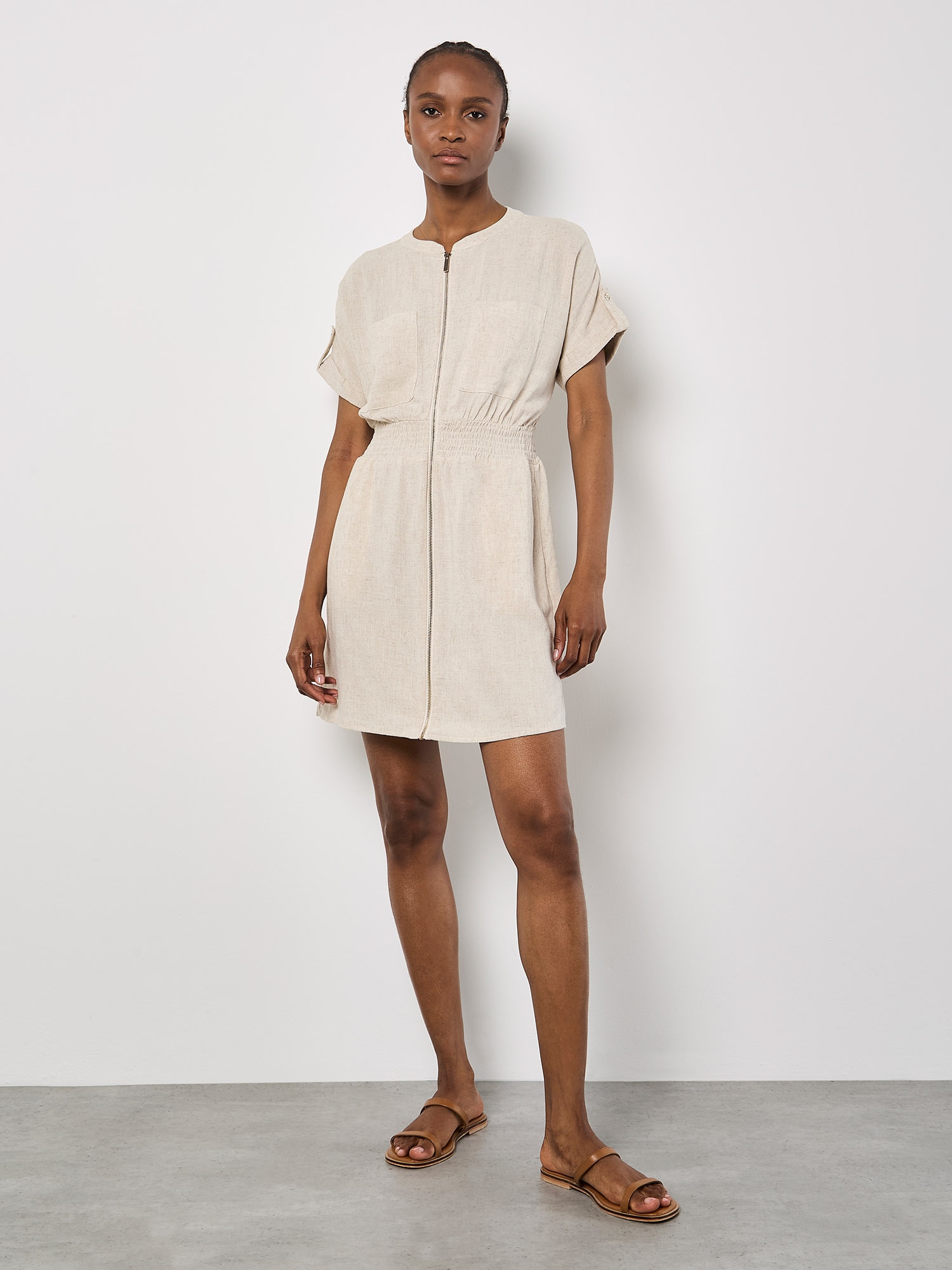 Apricot Smokkleid »Minikleid« mit Reißverschluss