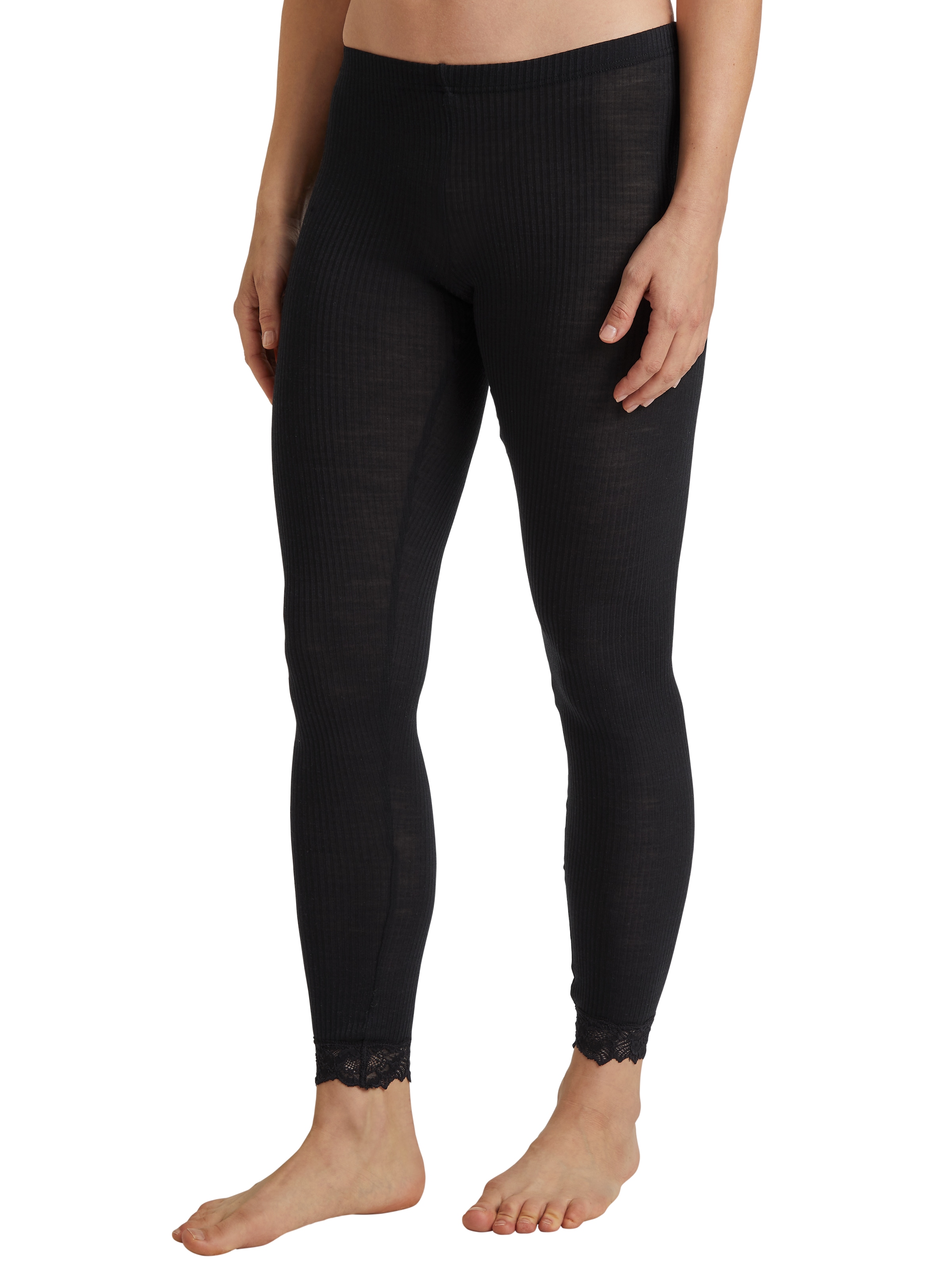 CALIDA Leggings »Silky Wool Joy«, mit Spitzensaum