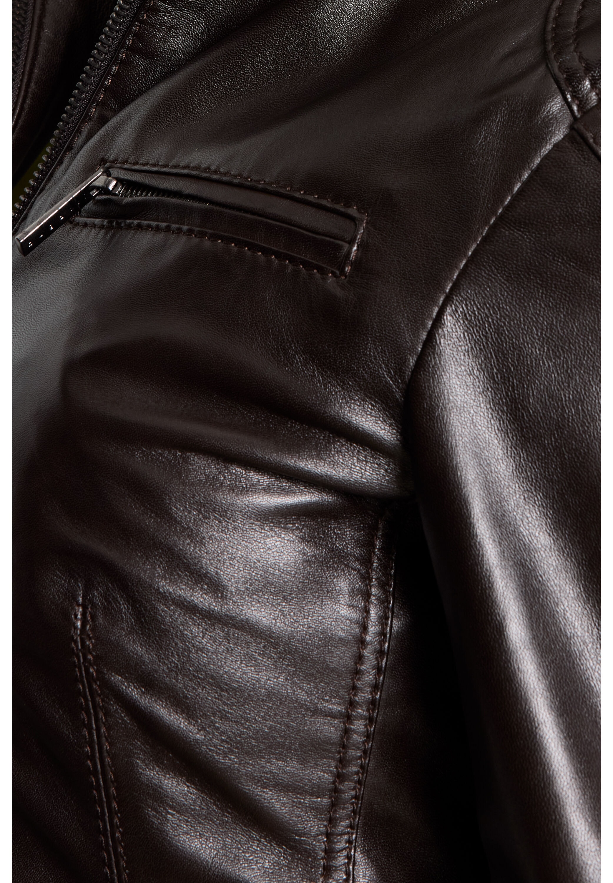 bugatti Lederjacke »bugatti Lederjacke« ohne Kapuze Taillierter Schnitt