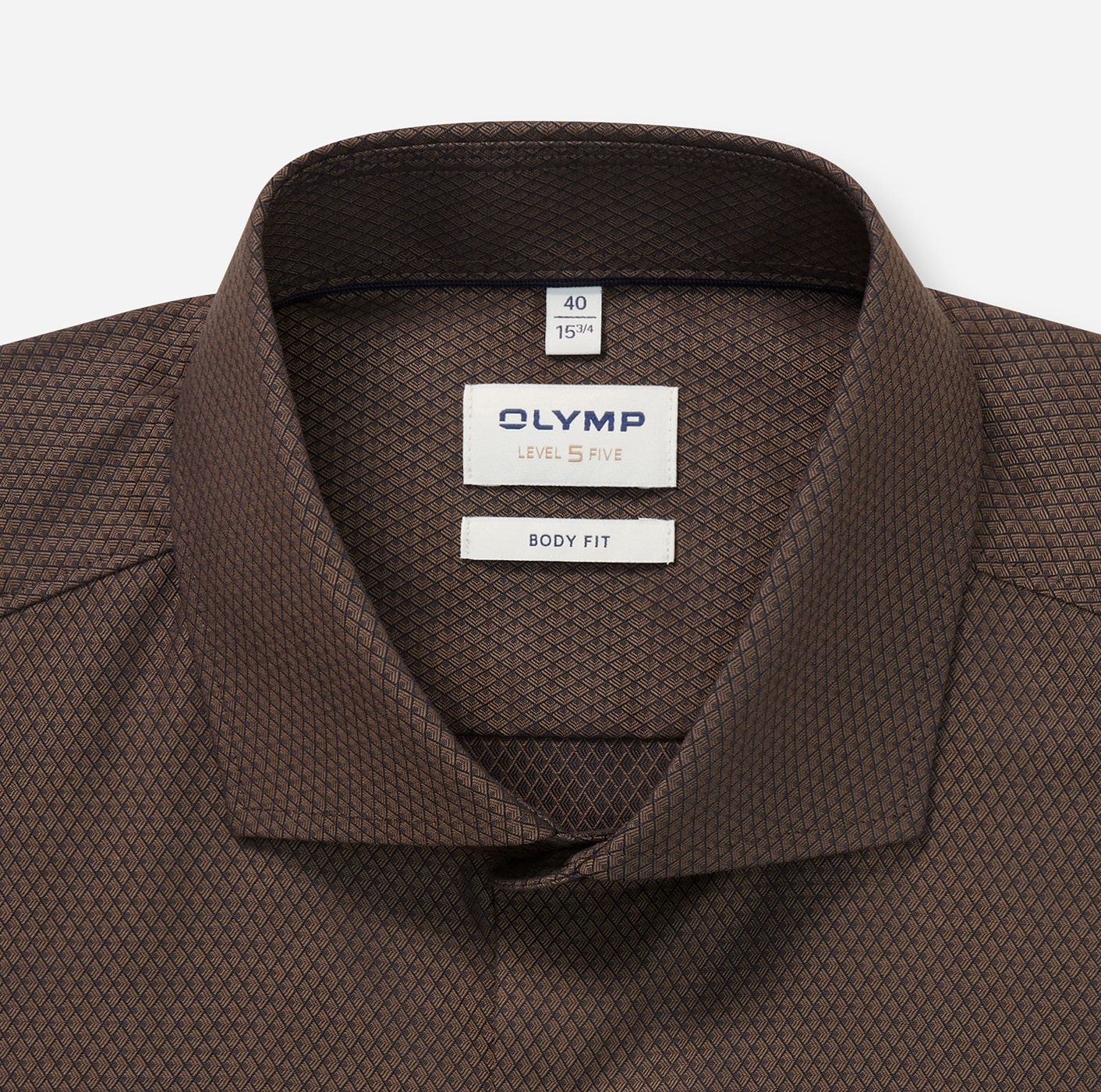 OLYMP Langarmhemd »Level 5« Businesshemd, body fit, Royal-Kentkragen, unifarben