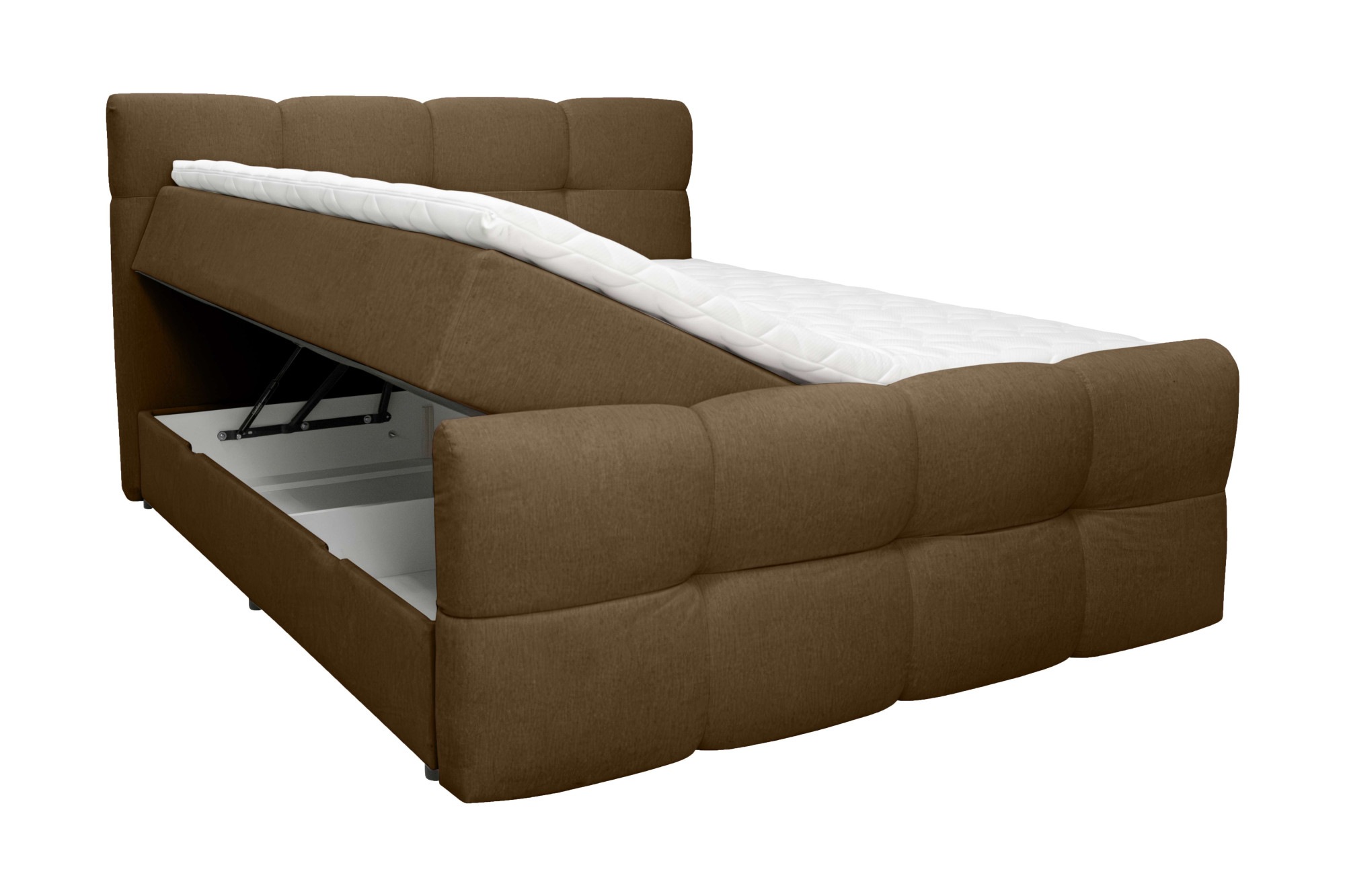 OTTO home Boxspringbett »HARRY, Doppelbett, Polsterbett, Federkernbett, 160, 180 cm« Boxbett: 5-Z-Taschenfederkern im Unterbau, Härtegrad 3, inkl. Topper