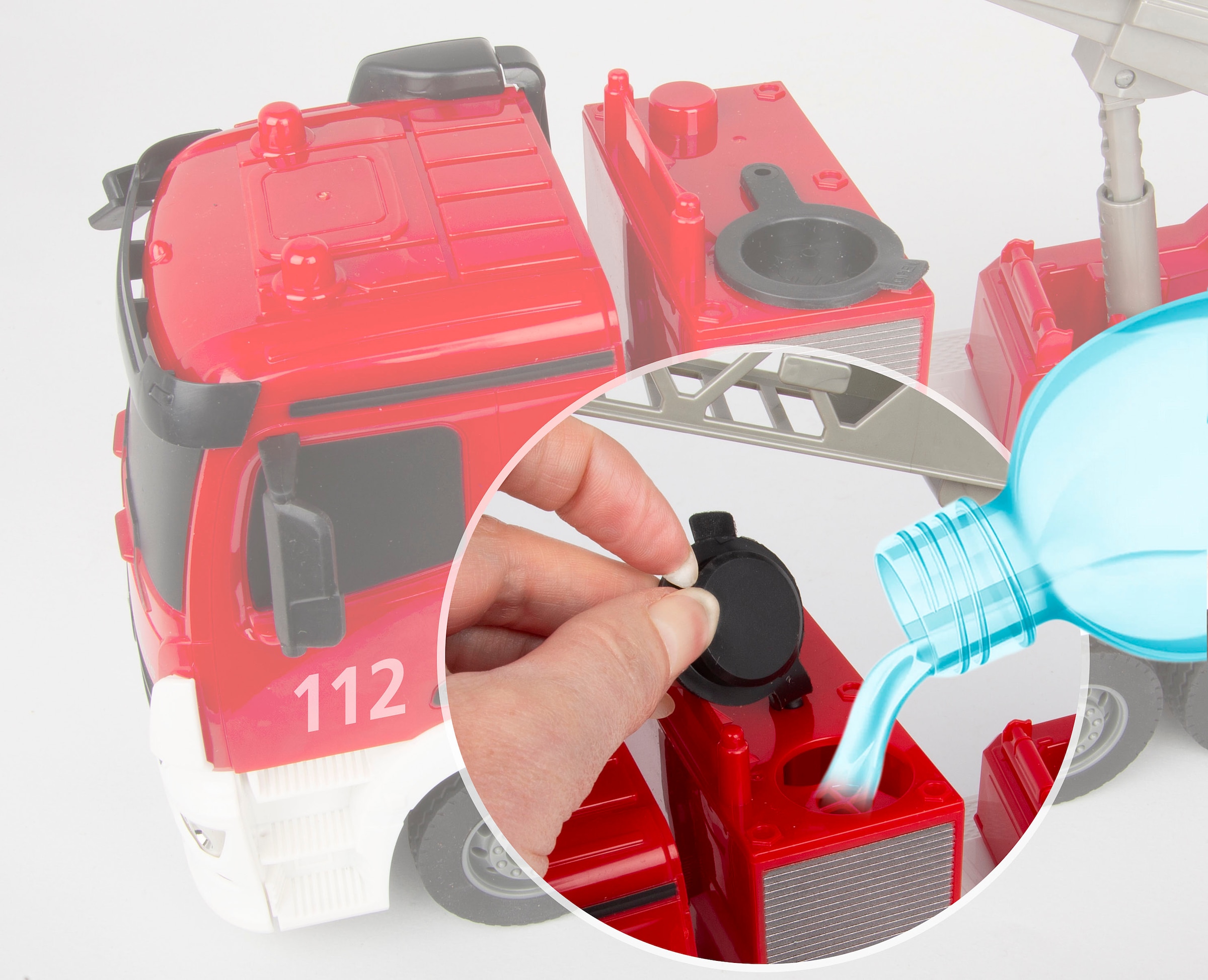 Jamara RC-LKW »Feuerwehr Drehleiter Mercedes -Benz Antos 2,4GHz«, mit Spritzfunktion; LED-Licht; Maßstab 1:26