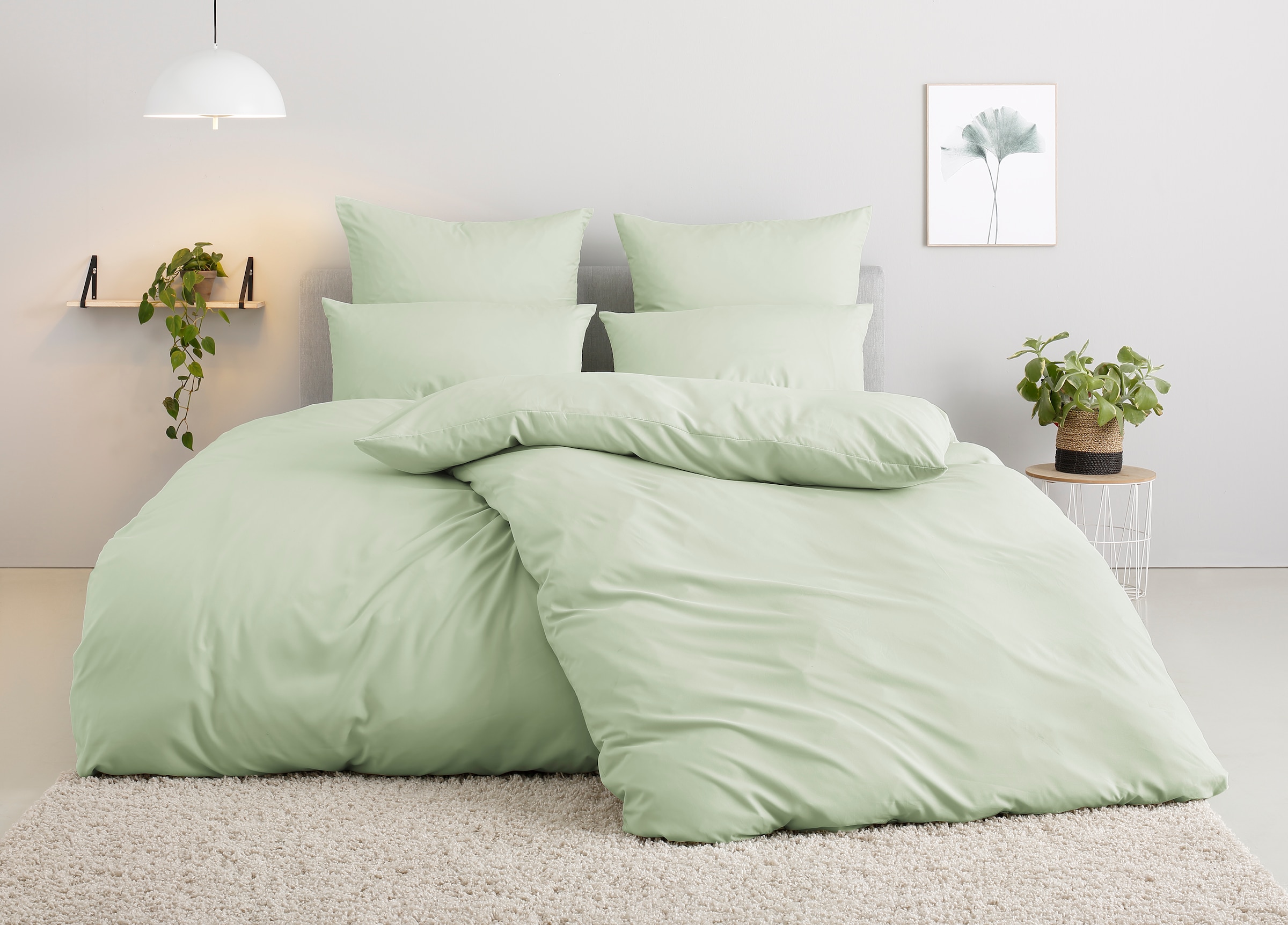 my home Bettwäsche »Desner«, Premium Qualität, 100 % Polyester, sehr weich, uni, ab 135x200 cm