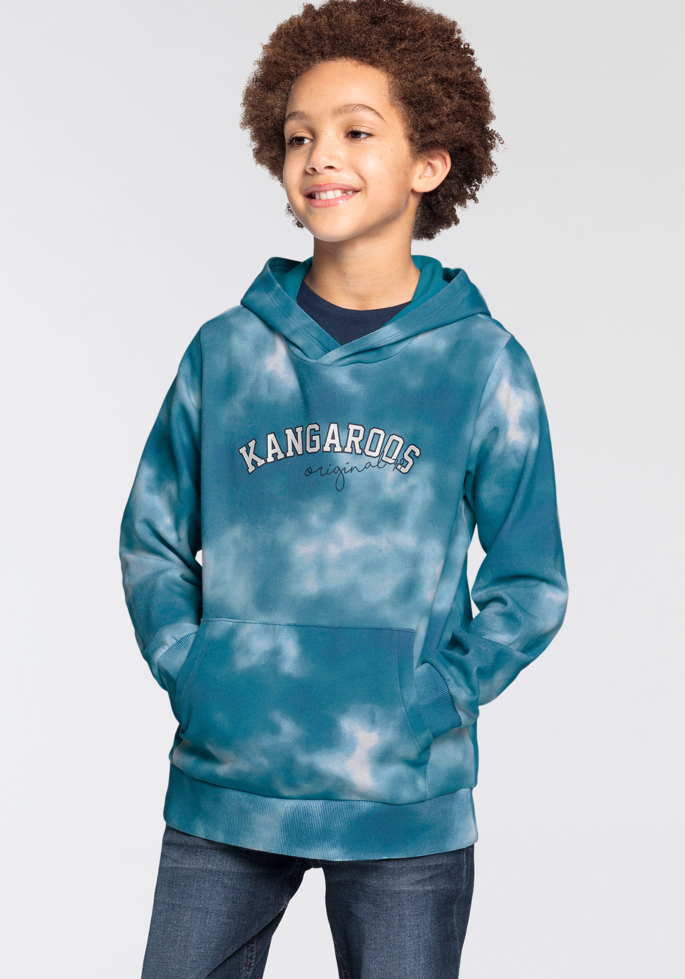 Kapuzensweatshirt »Kangaroos Jungen«, mit allover Batik-Print