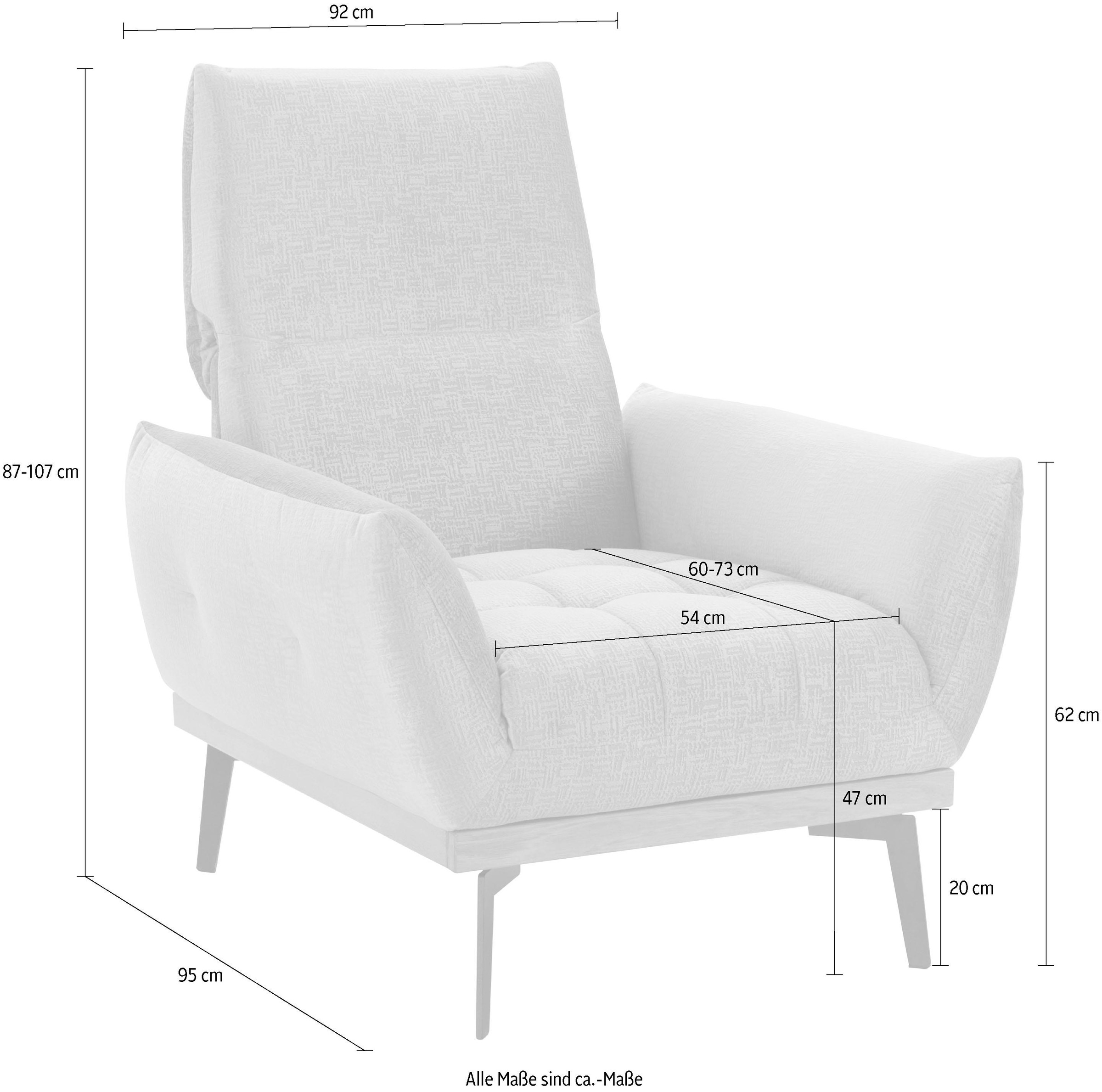 exxpo - sofa fashion Sessel »Palic, Loungesessel mit Rückenverstellung, hoher Entspannungskomfort« inklusive Rückenverstellung. Vom Sessel zum Hochlehner. Relaxsessel