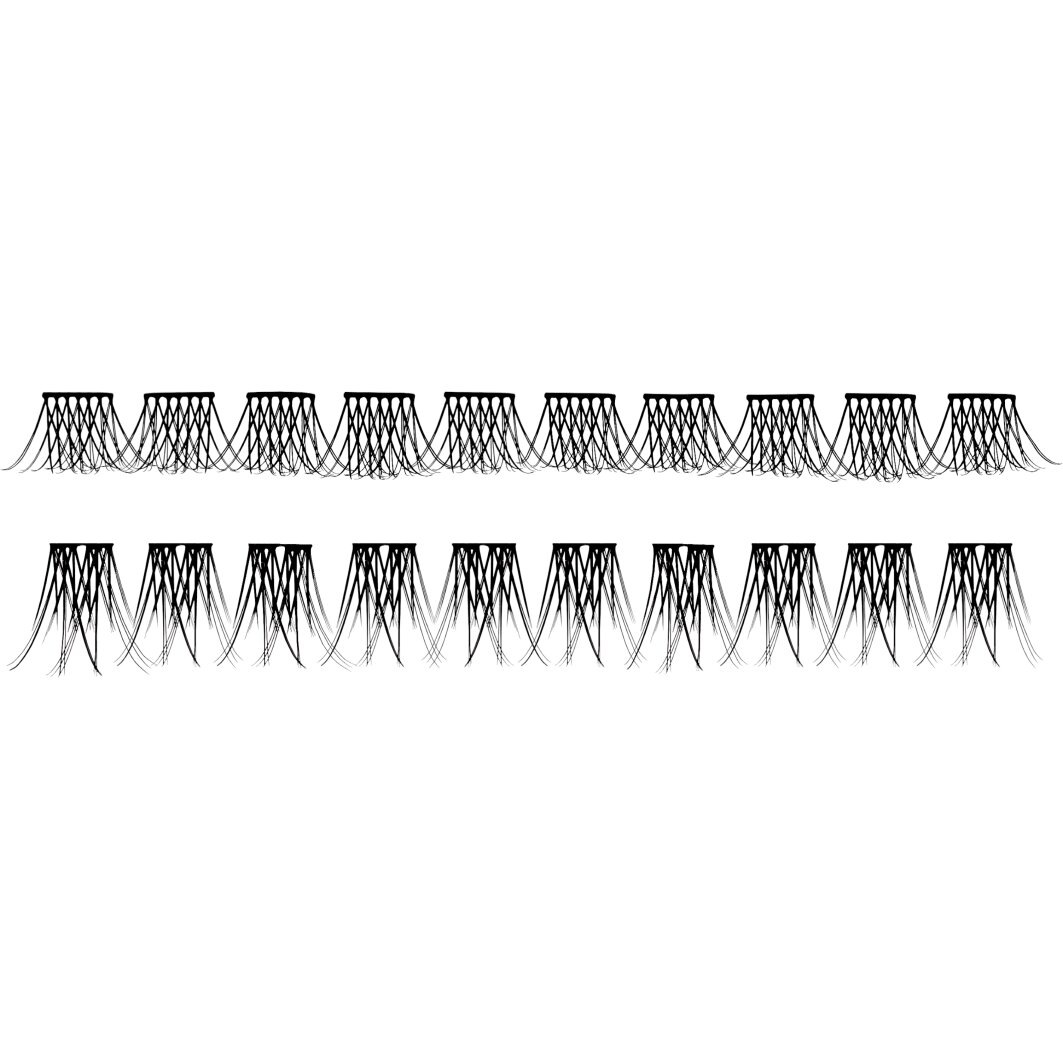 Catrice Einzelwimpern »Faked Natural Cluster Lashes«, (Set, 3 tlg.), Integrierter Wimpernkleber, ultraleicht und wiederverwendbar.