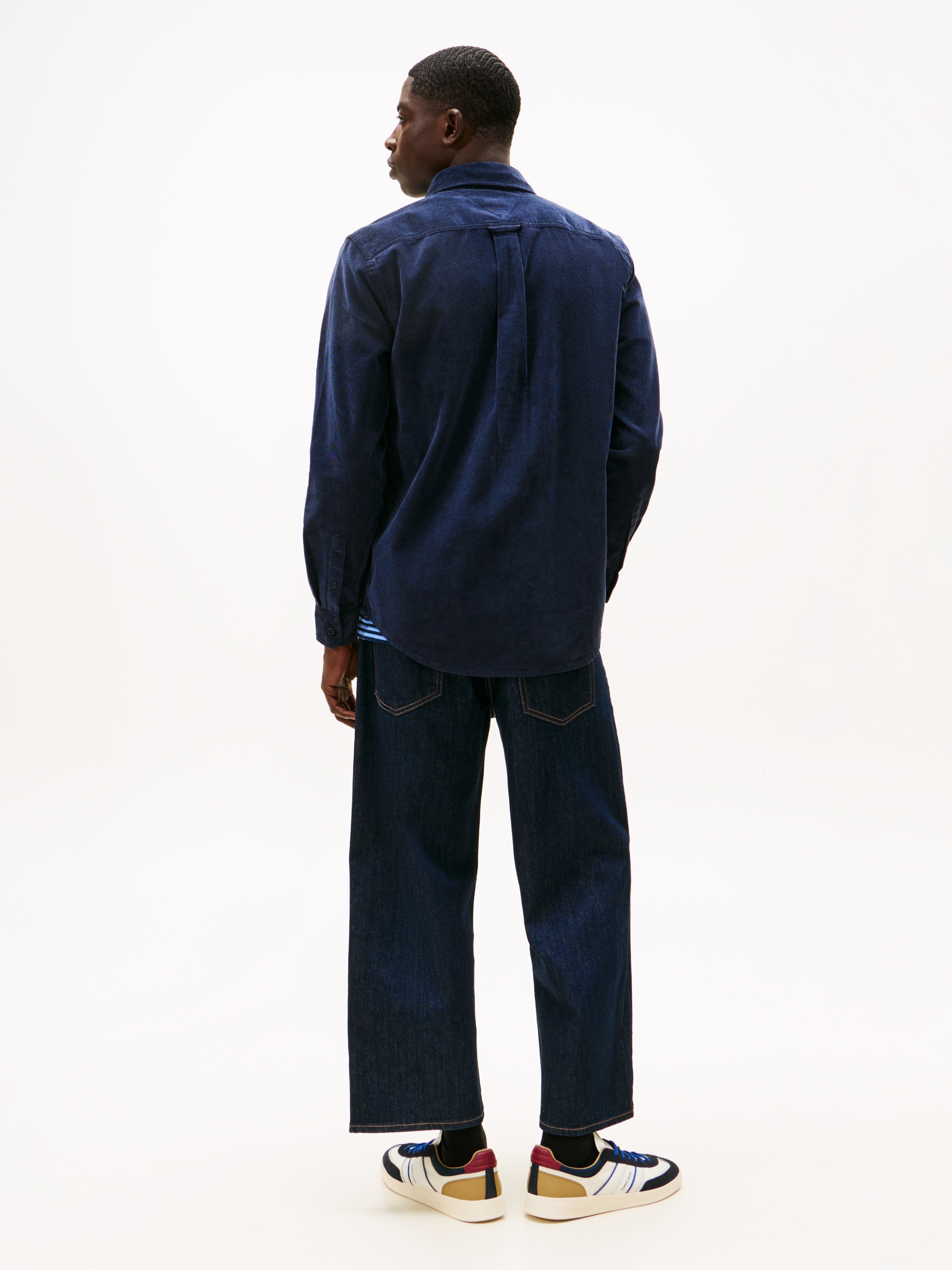 Tommy Jeans Langarmhemd »TJM BABY CORD« Kentkragen, regular fit