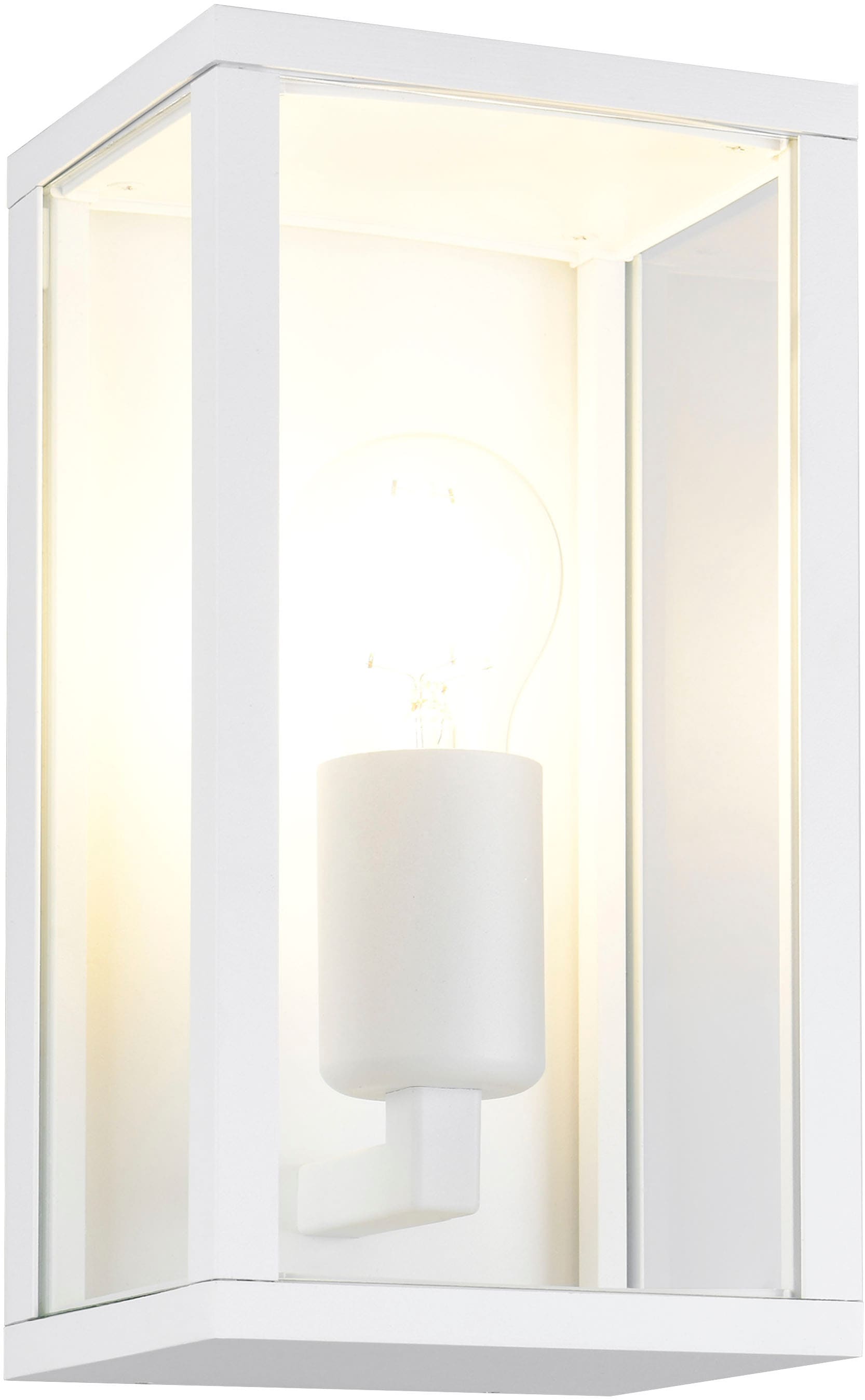 TRIO Leuchten Außen-Wandleuchte »GARONNE, Fassadenbeleuchtung, Wandlampe exkl 1x E27 max 60W, IP44« E27 1 Stk. warmweiß - kaltweiß Wandleuchte Garten Terrasse, mit Glasschirm Höhe 26cm Breite 14cm