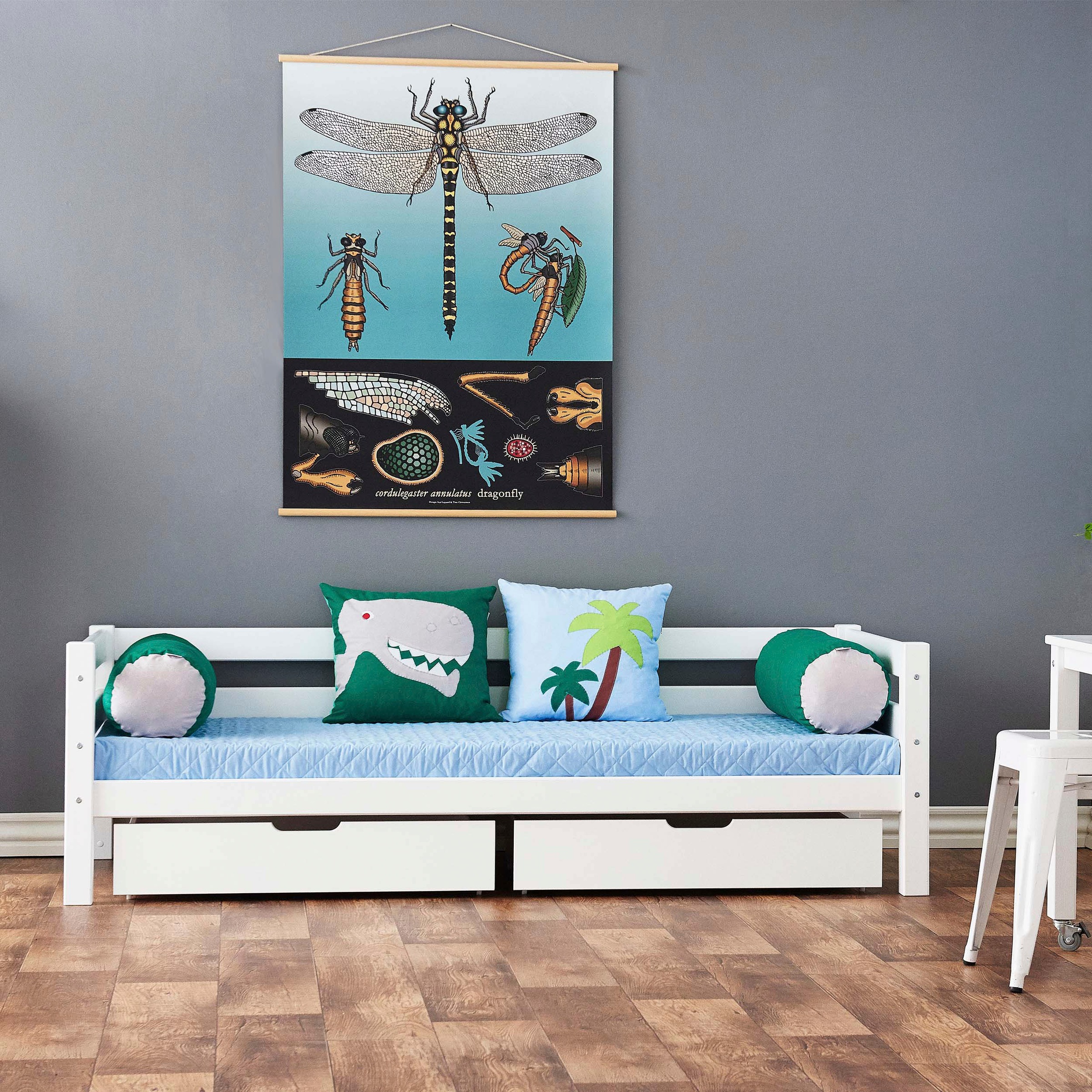 Hoppekids Daybett »ECO Dream MY COLOR«, (Bett), Kinderbett 90x200 Massiv Weiß oder Grün