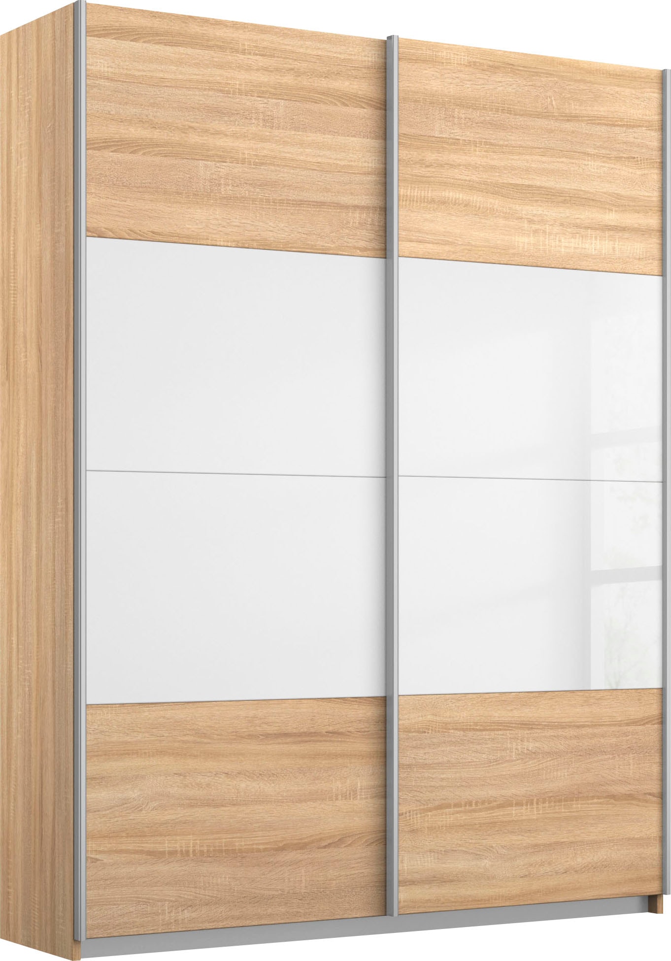 rauch Schwebetürenschrank »Quadra Schlafzimmerschrank in vielen Breiten« Kleiderschrank Garderobenschrank Schrank mit Glaselementen