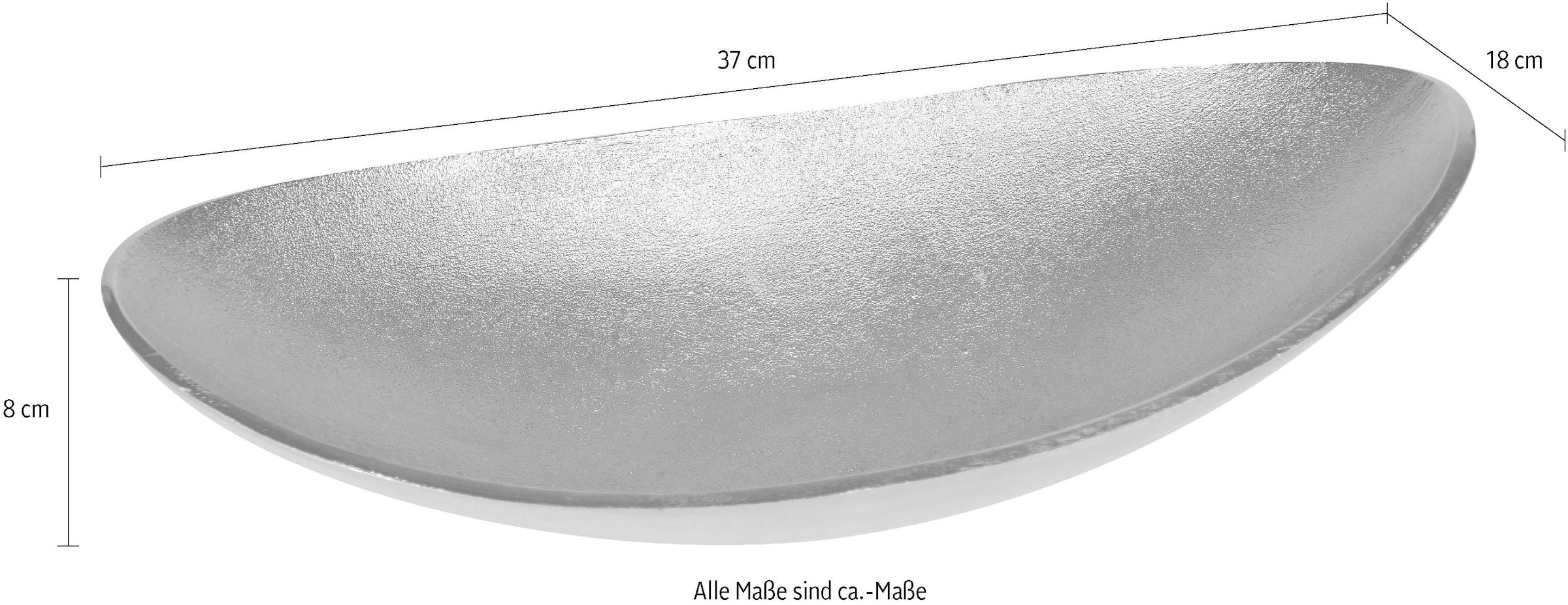 Home affaire Dekoschale »Julia«, aus Aluminium, oval