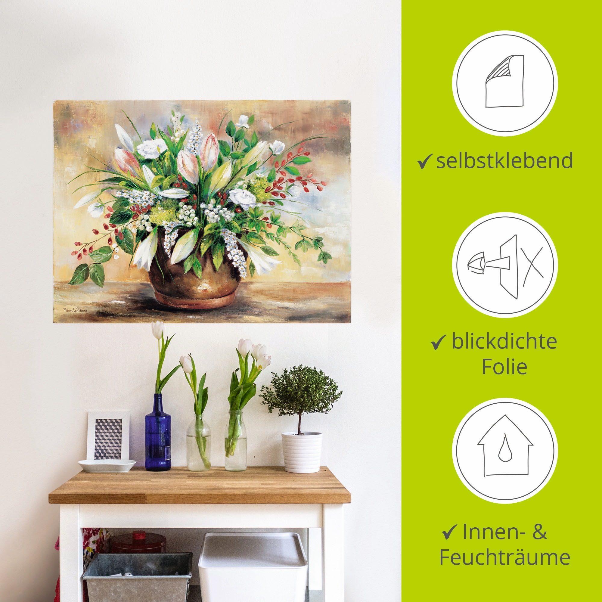 Artland Wandbild »Blütenverschönerung«, Blumen, (1 St.), als Leinwandbild, Poster, Wandaufkleber in verschied. Größen