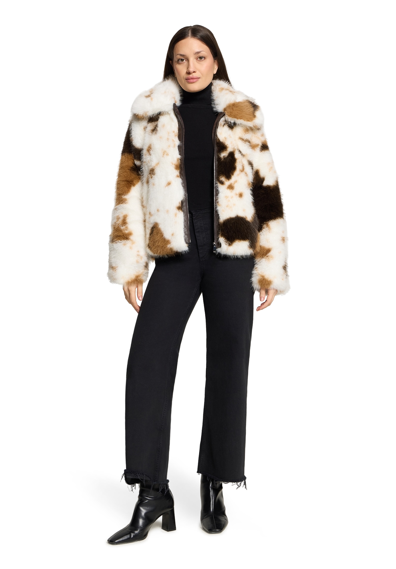 Amber & June Plüschjacke »Plüschjacke mit Taschen«