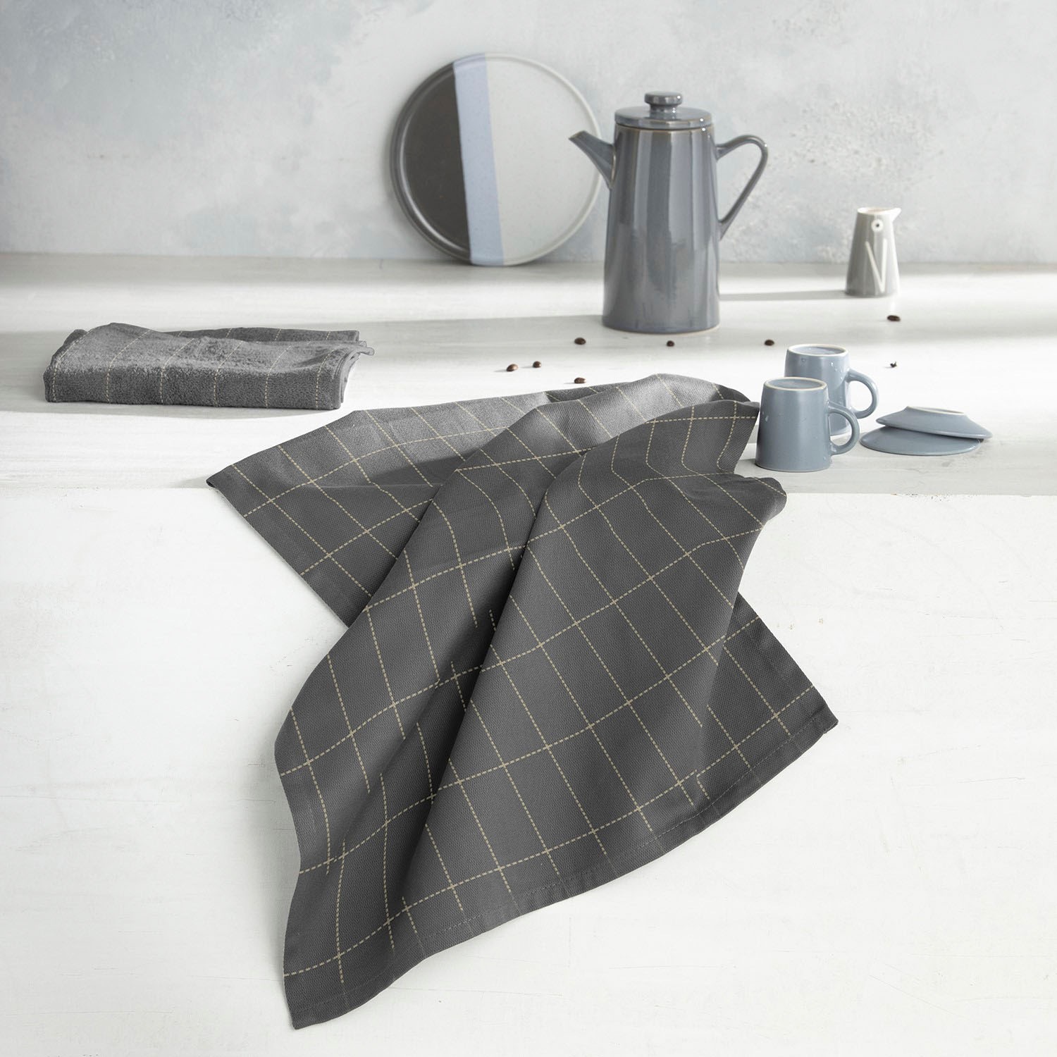 DDDDD Geschirrtuch »Fence« Küchenhandtuch aus weicher Frottee, 50 x 55 cm