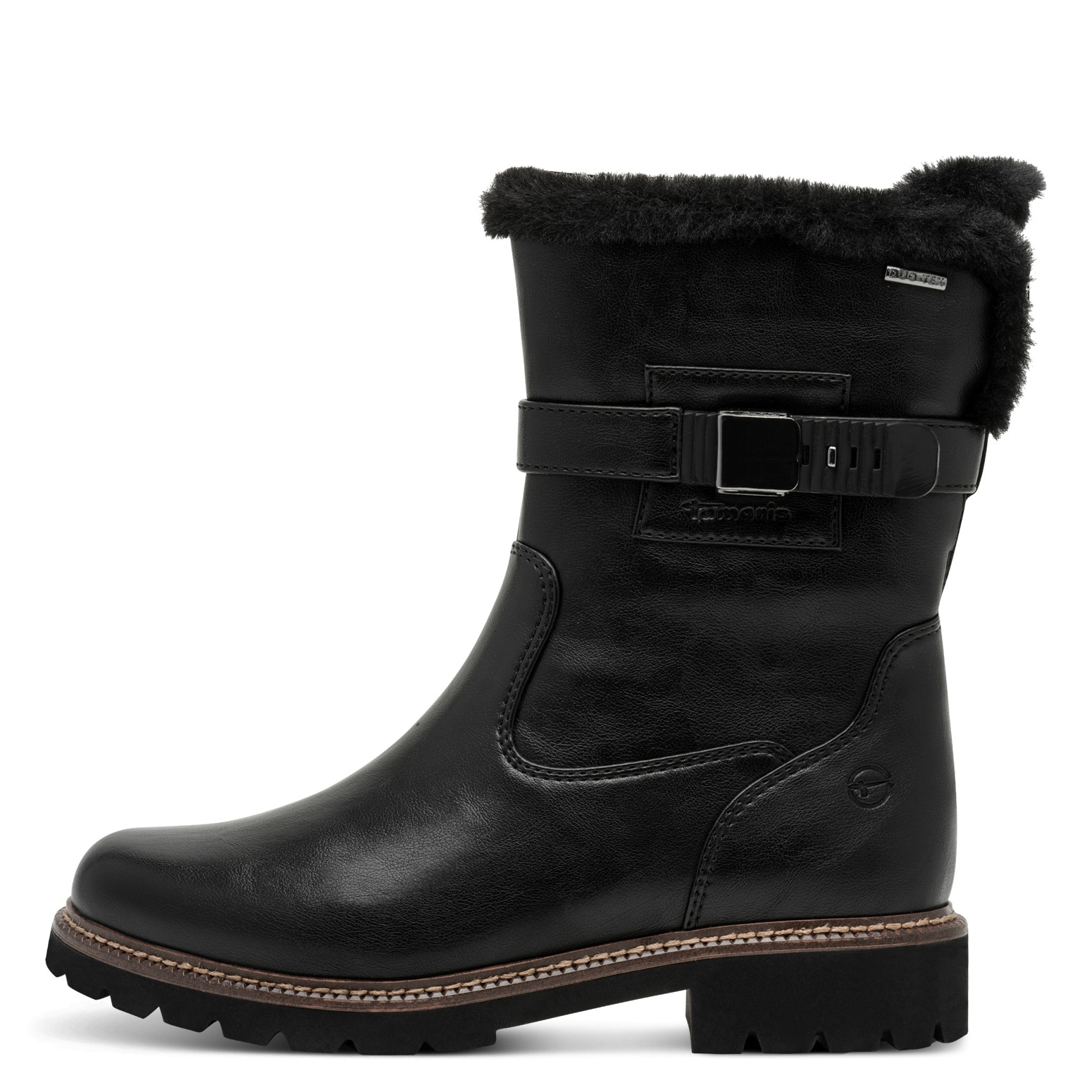 Tamaris Winterstiefelette  , Blockabsatz, Winterboots mit Zierriegel und Innenreißverschluss