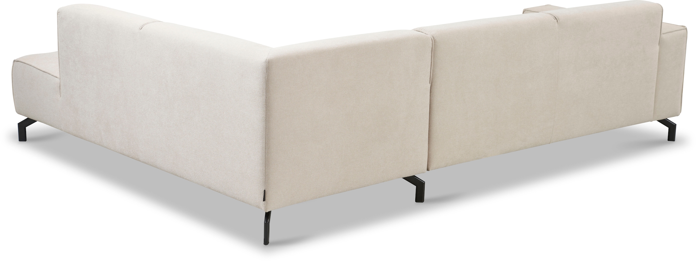 Places of Style Ecksofa Lorcan, in Lederoptik oder Strukturstoff lieferbar
