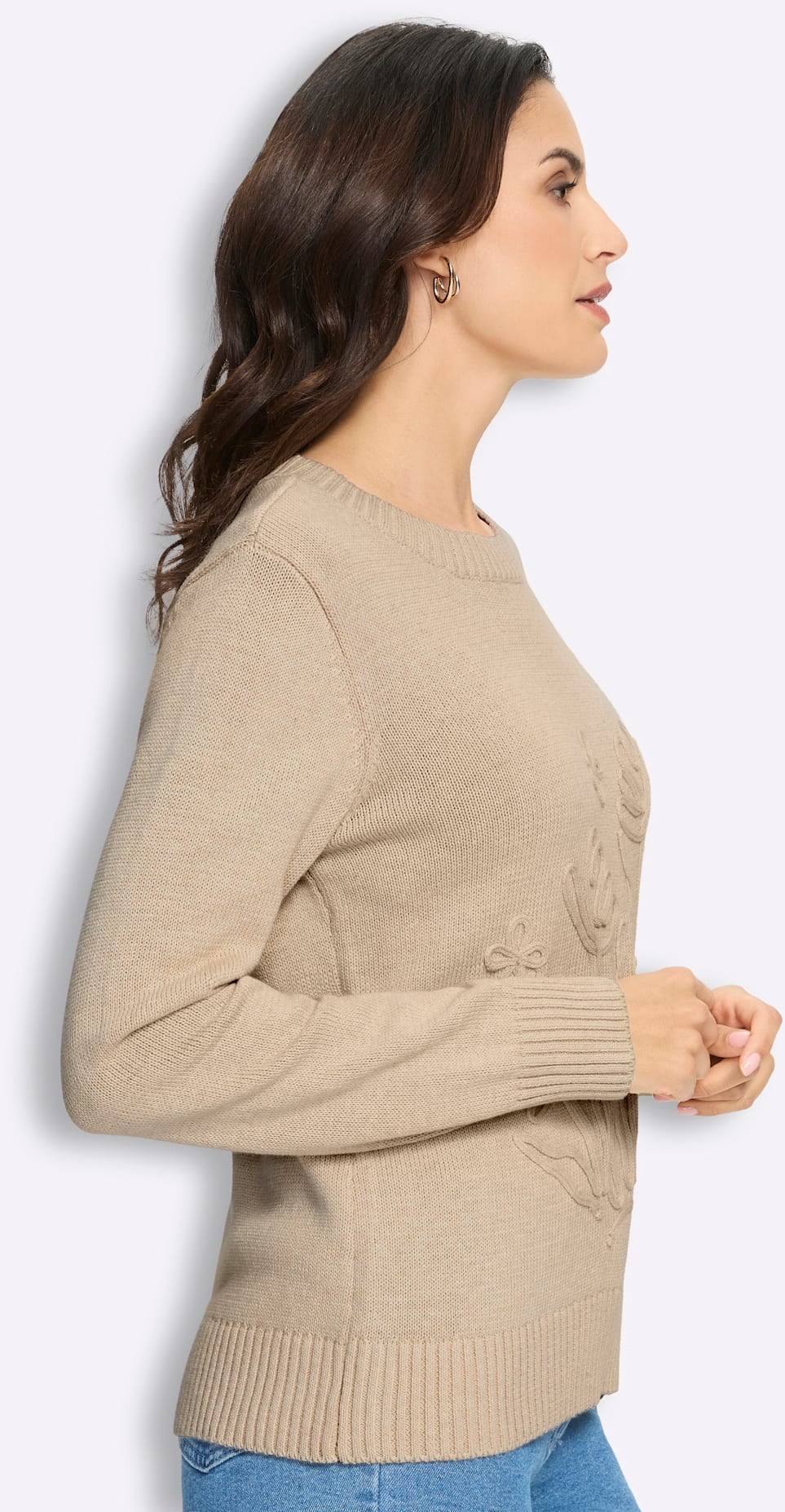 Inspirationen Rundhalspullover »Baumwoll-Pullover«