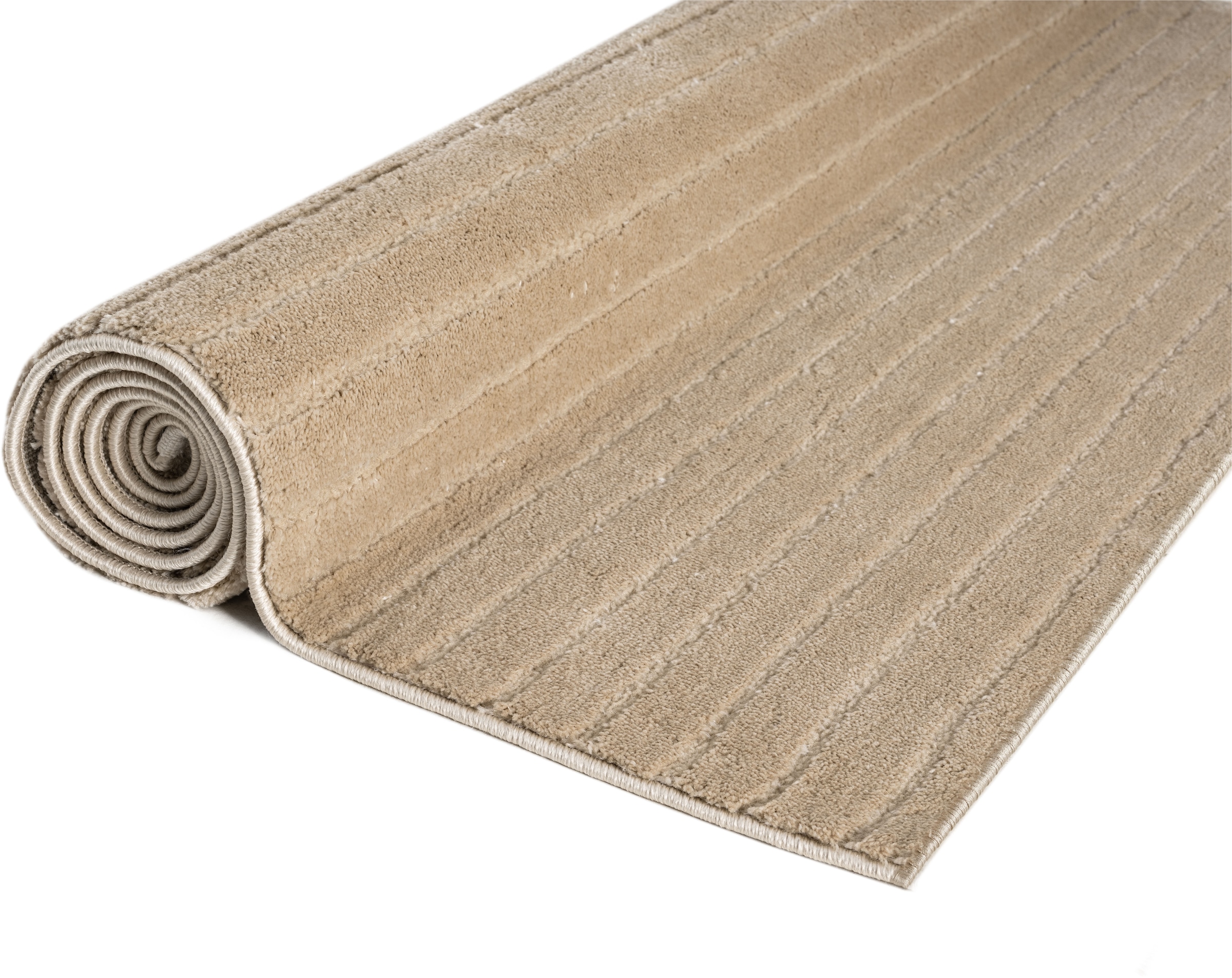 LeGer Home by Lena Gercke Teppich »Selma« rechteckig 19 mm Höhe Hoch-Tief-Struktur, Streifen Design, Wohnzimmer, Schlafzimmer