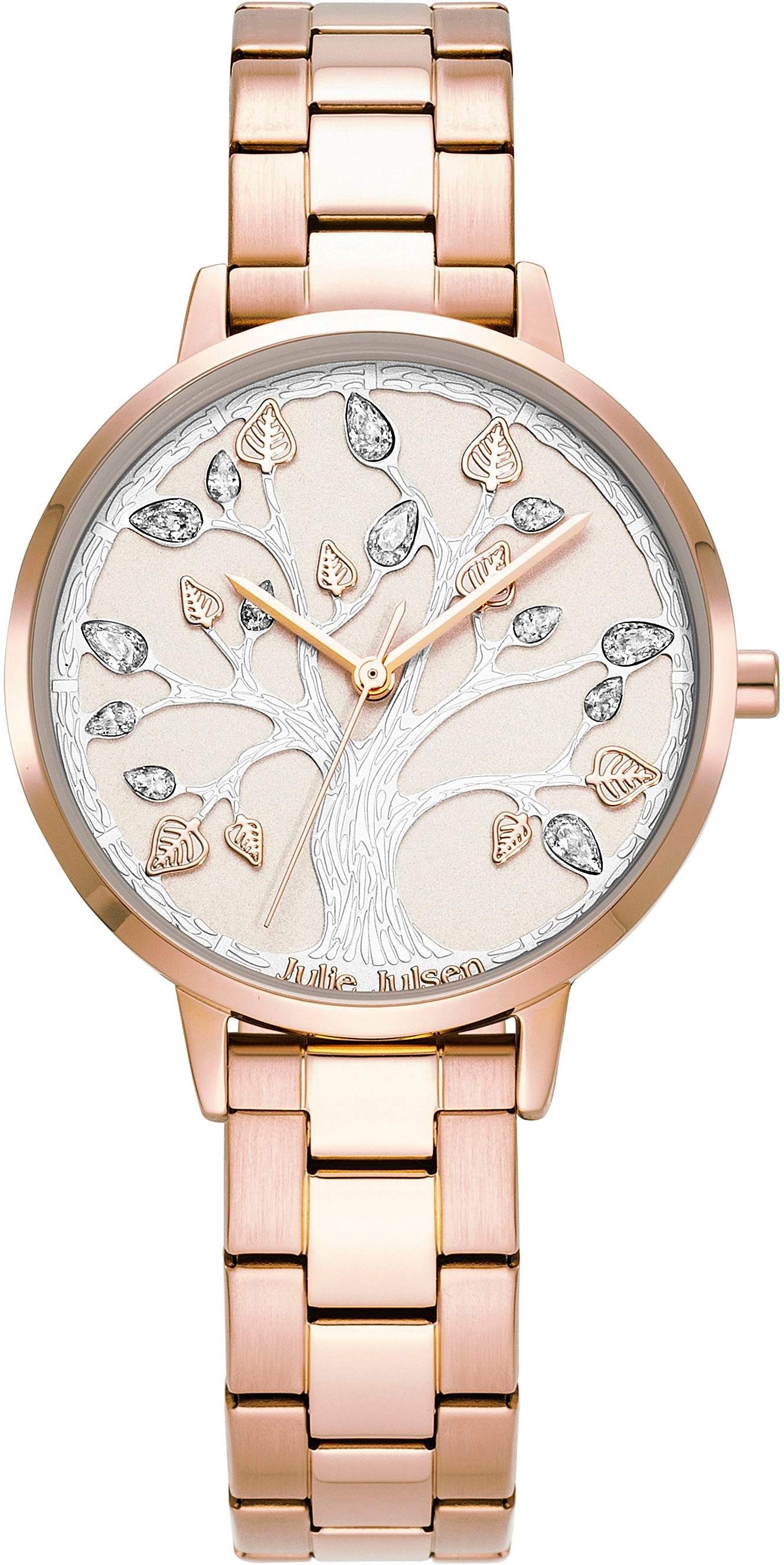 Quarzuhr »Julie Julsen Tree of Life Metal Rosé, JJW2135RGM«, Armbanduhr, Damenuhr,...