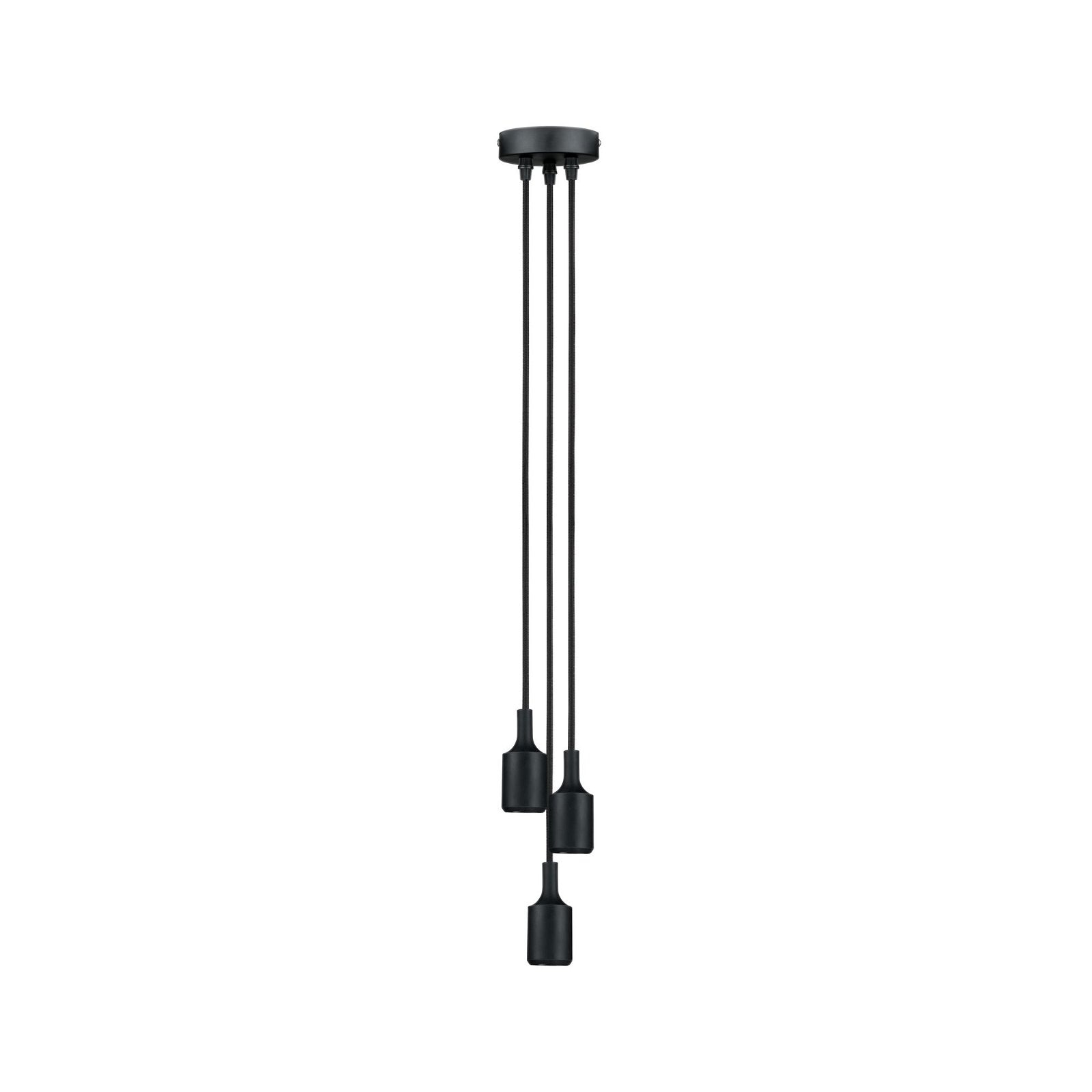 Paulmann Pendelleuchte »Neordic Ketil max. 3x60W Schwarz 230V Sililkon/Kunststoff«, 3 flammig, Leuchtmittel E27 | ohne Leuchtmittel, E27