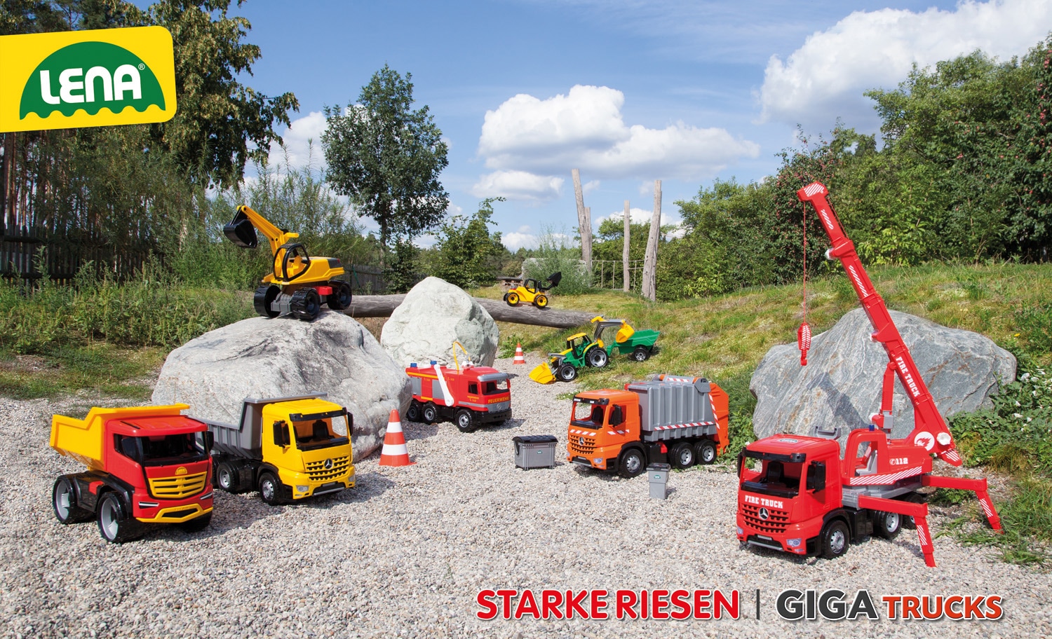 Lena® Spielzeug-Krankenwagen »Giga Trucks, gelb-schwarz«, Made in Europe  online | OTTO