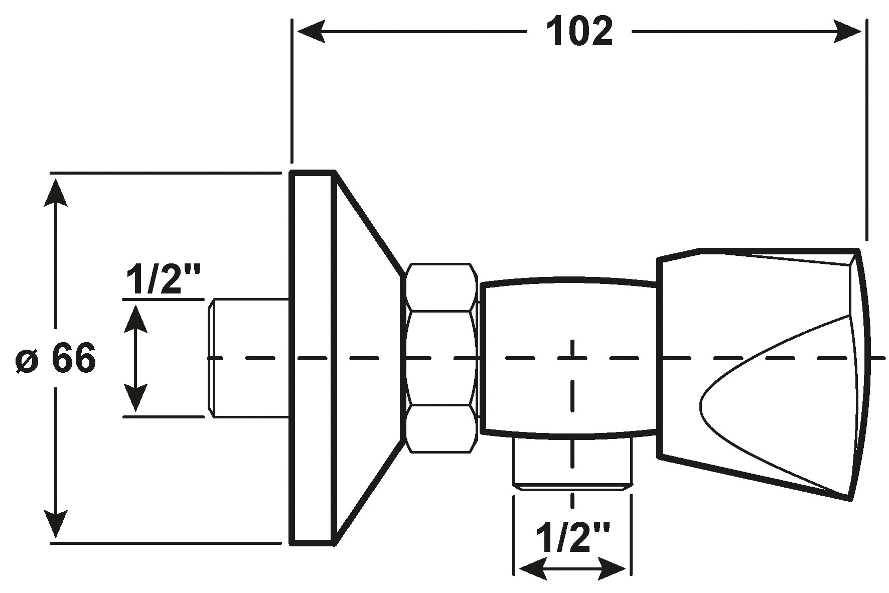 CORNAT Duscharmatur »"Lisa"  Hochwertiger Messingkörper - verchromt - 1/2 Zoll Brauseabgang«