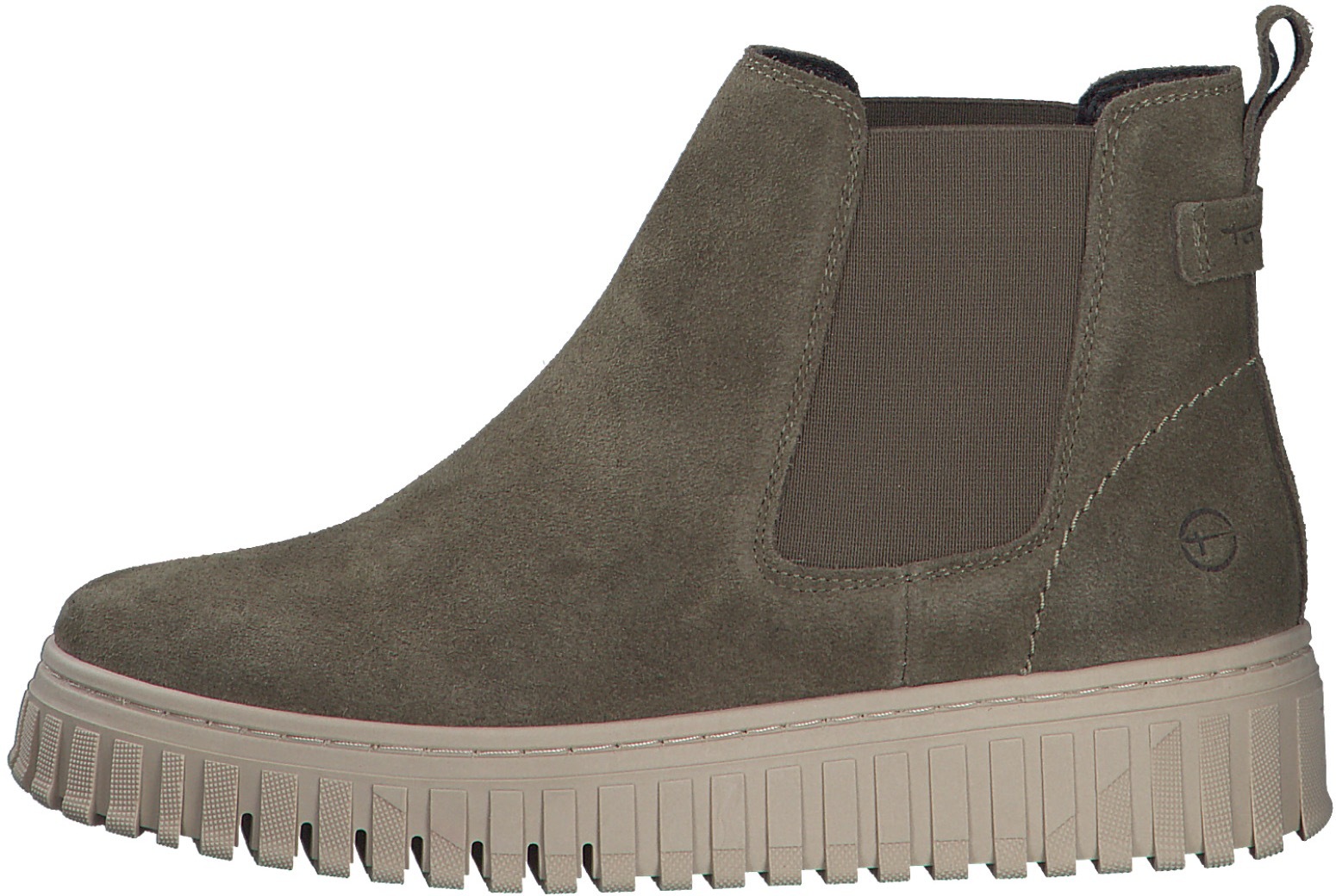 Tamaris Chelseaboots, Plateau, Stiefelette, Boots mit beidseitigem Stretcheinsatz