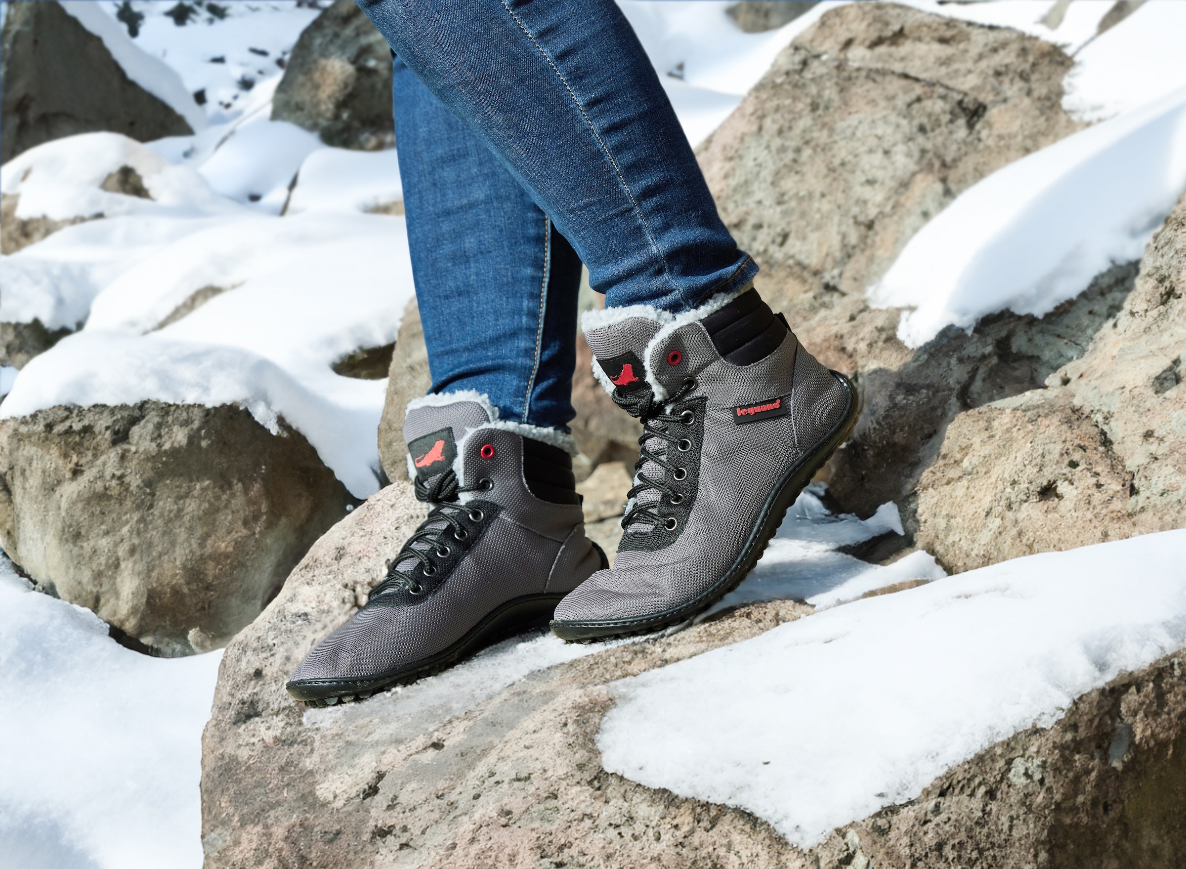 Leguano Barfußschuh »KOSMO«, Bequemschuh, Schnürboots mit einzigartiger Halbkugel-Laufsohle
