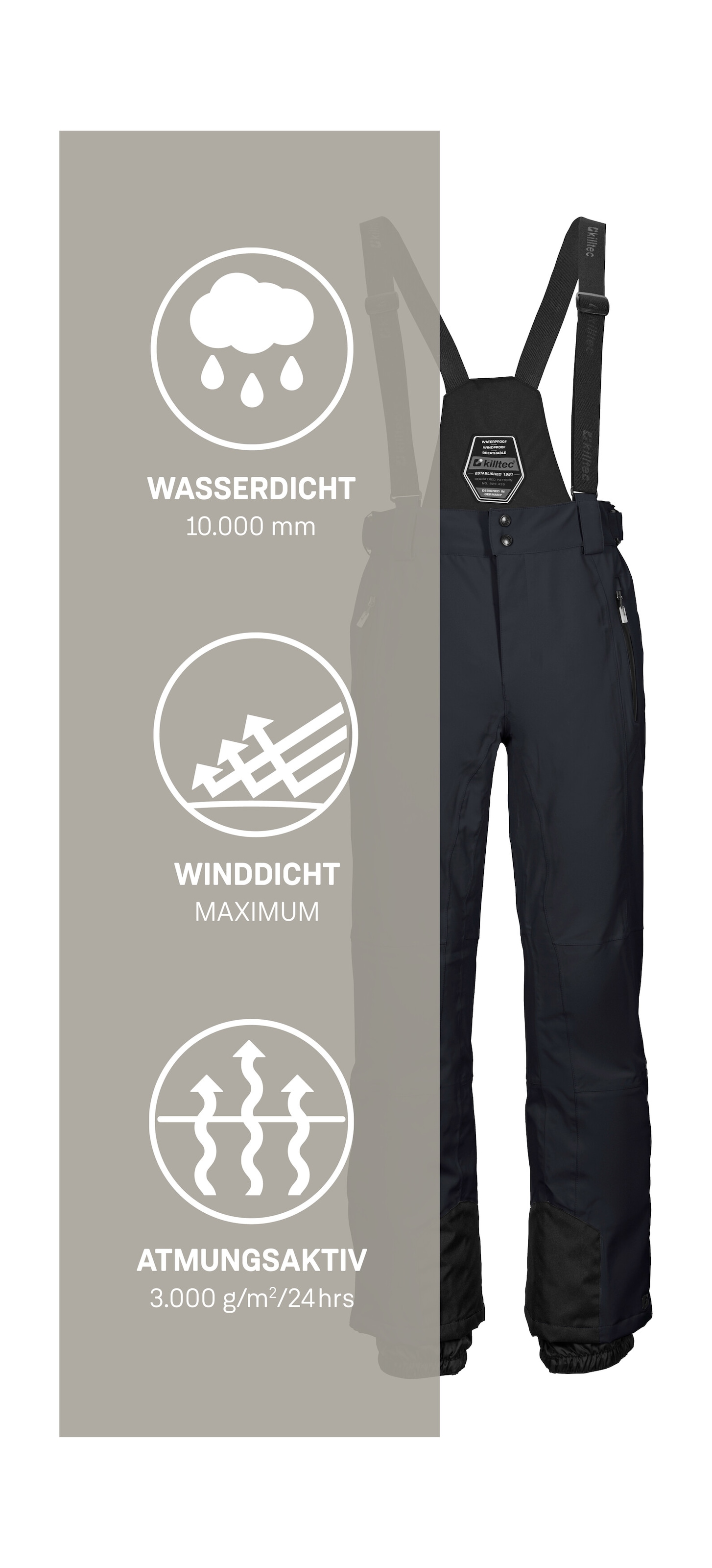Killtec Skihose »KSW 100 MN SKI PNTS«  Wind- und wasserdichte Skihose, verstellbar, mit Schneefängen